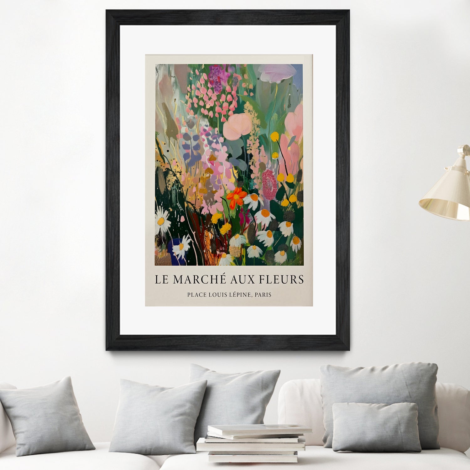 Marché aux Fleurs by M Studio on GIANT ART - pink botanique