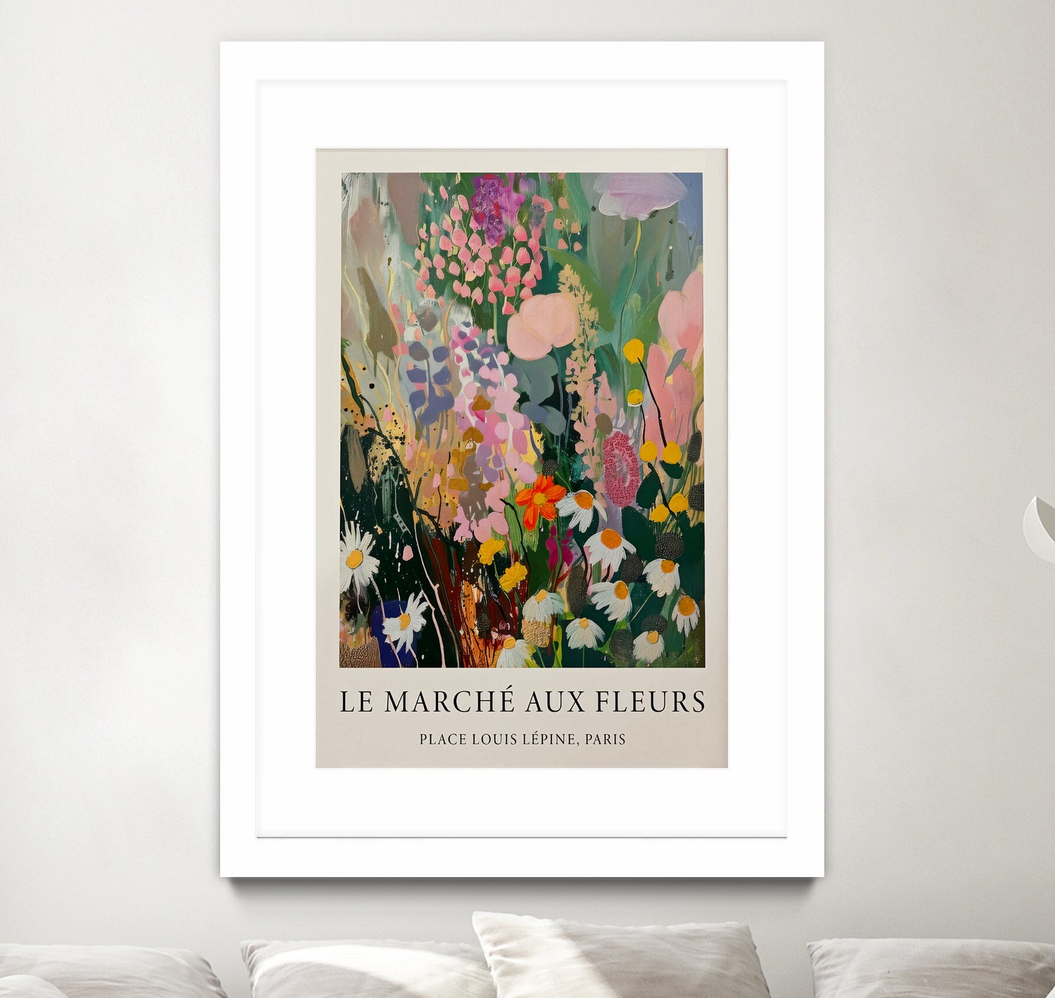 Marché aux Fleurs by M Studio on GIANT ART - pink botanique