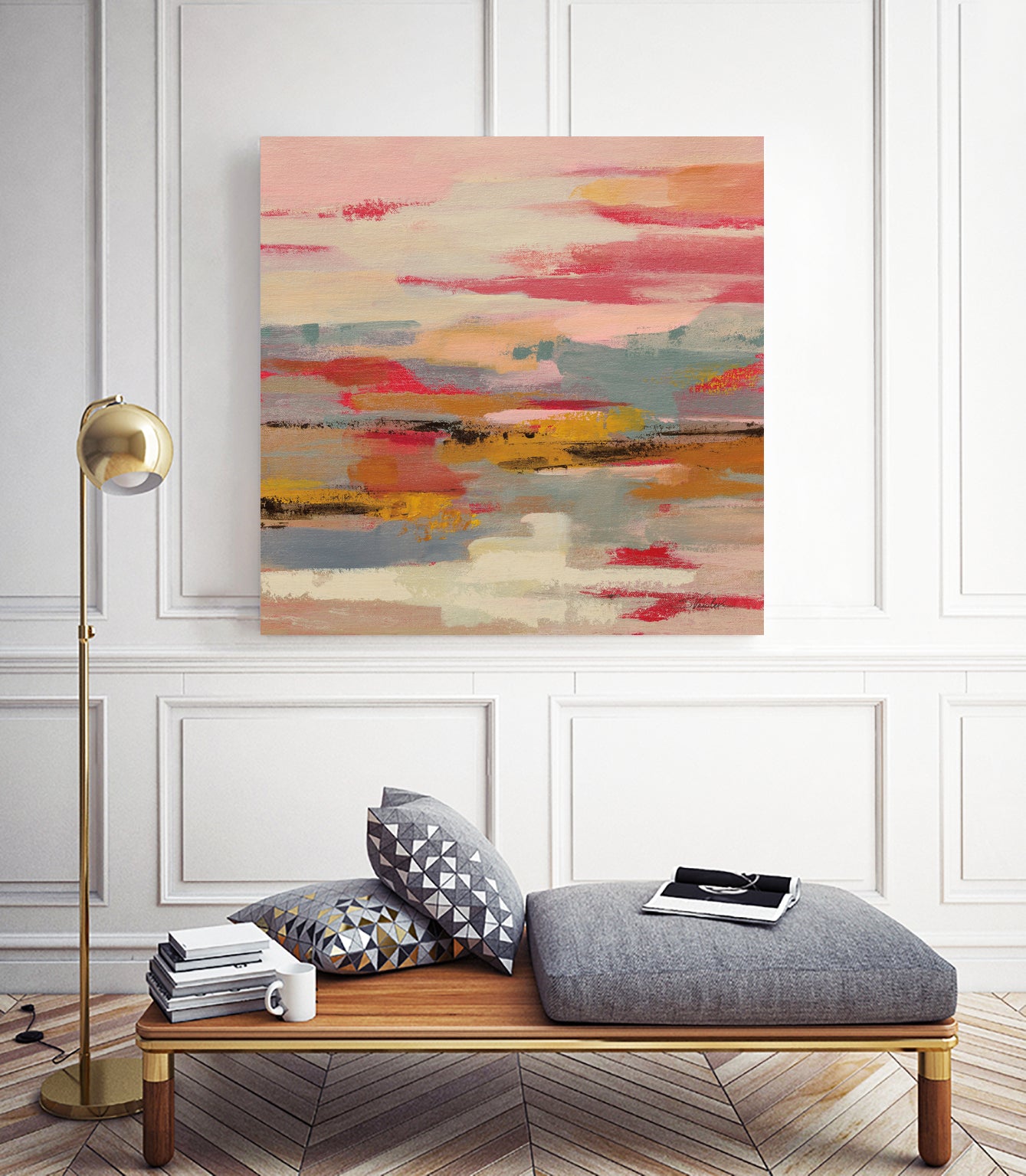 Magenta Hill II by Silvia Vassileva on GIANT ART - black abstract