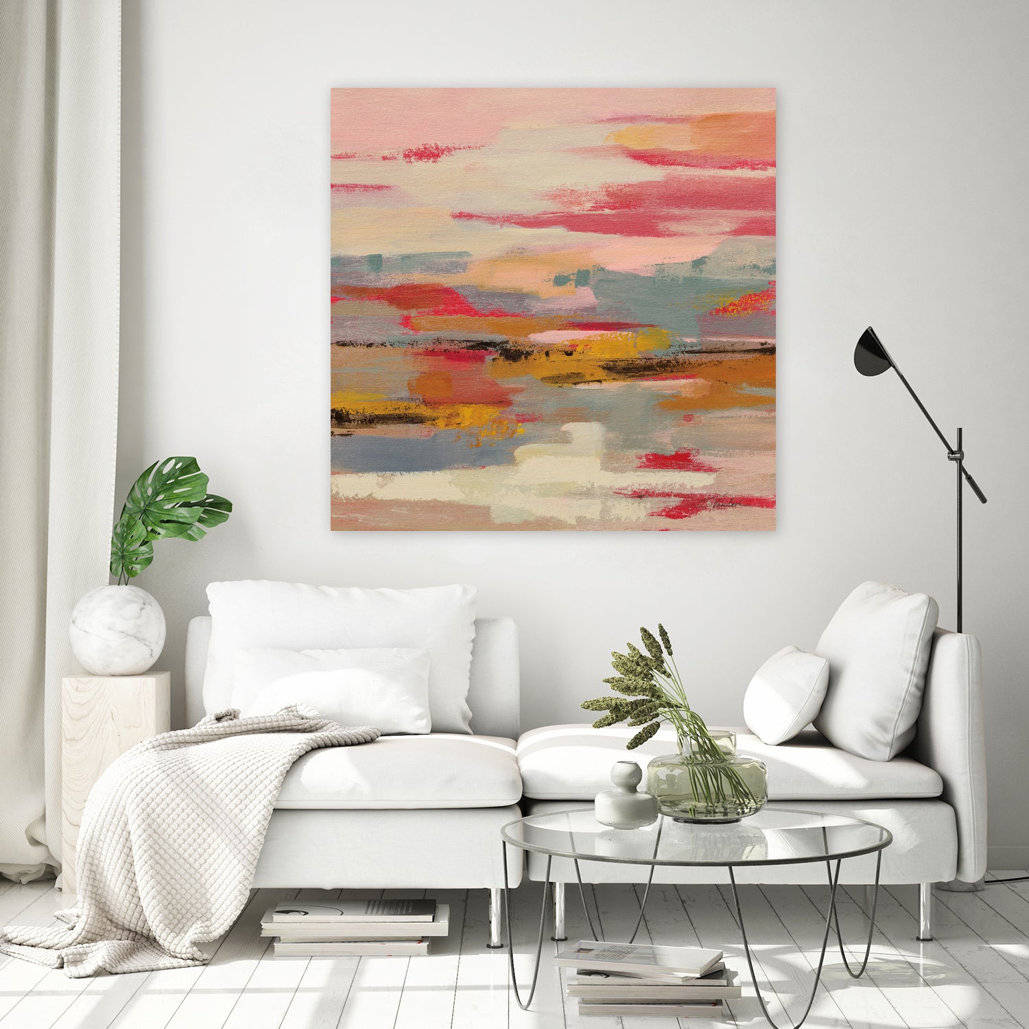 Magenta Hill II by Silvia Vassileva on GIANT ART - black abstract