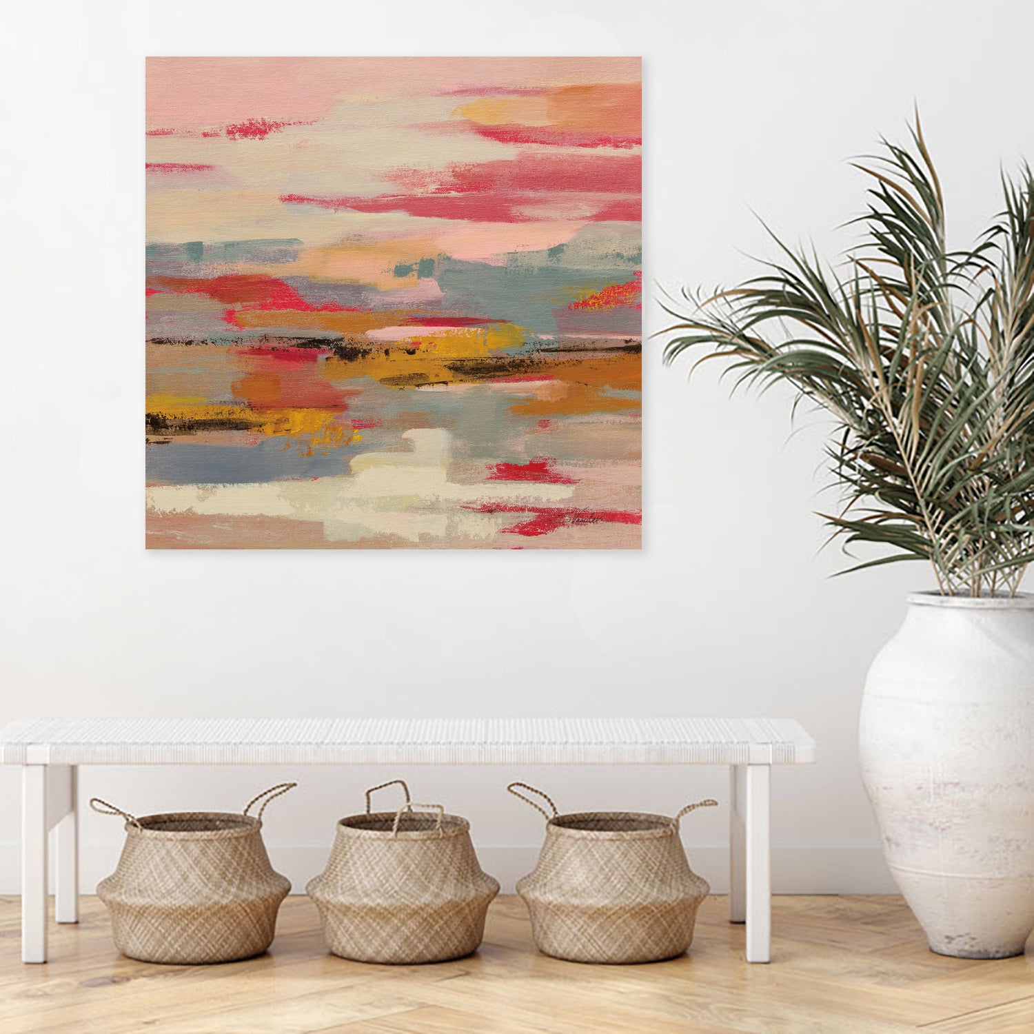 Magenta Hill II by Silvia Vassileva on GIANT ART - black abstract