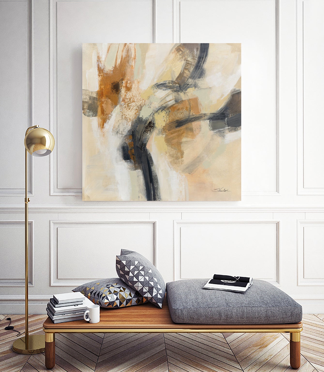 Kyoto Morning by Silvia Vassileva on GIANT ART - black abstract