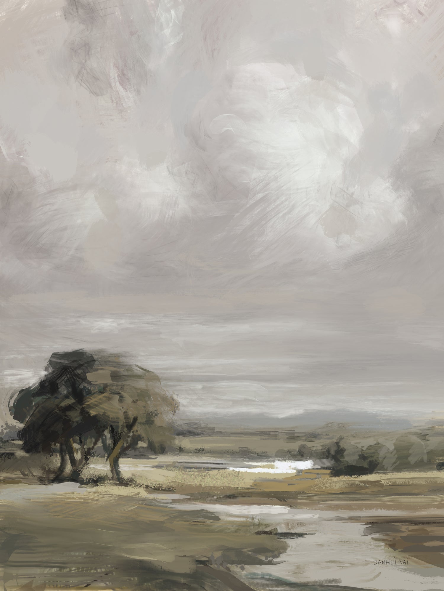 French Countryside by Danhui Nai on GIANT ART - brown