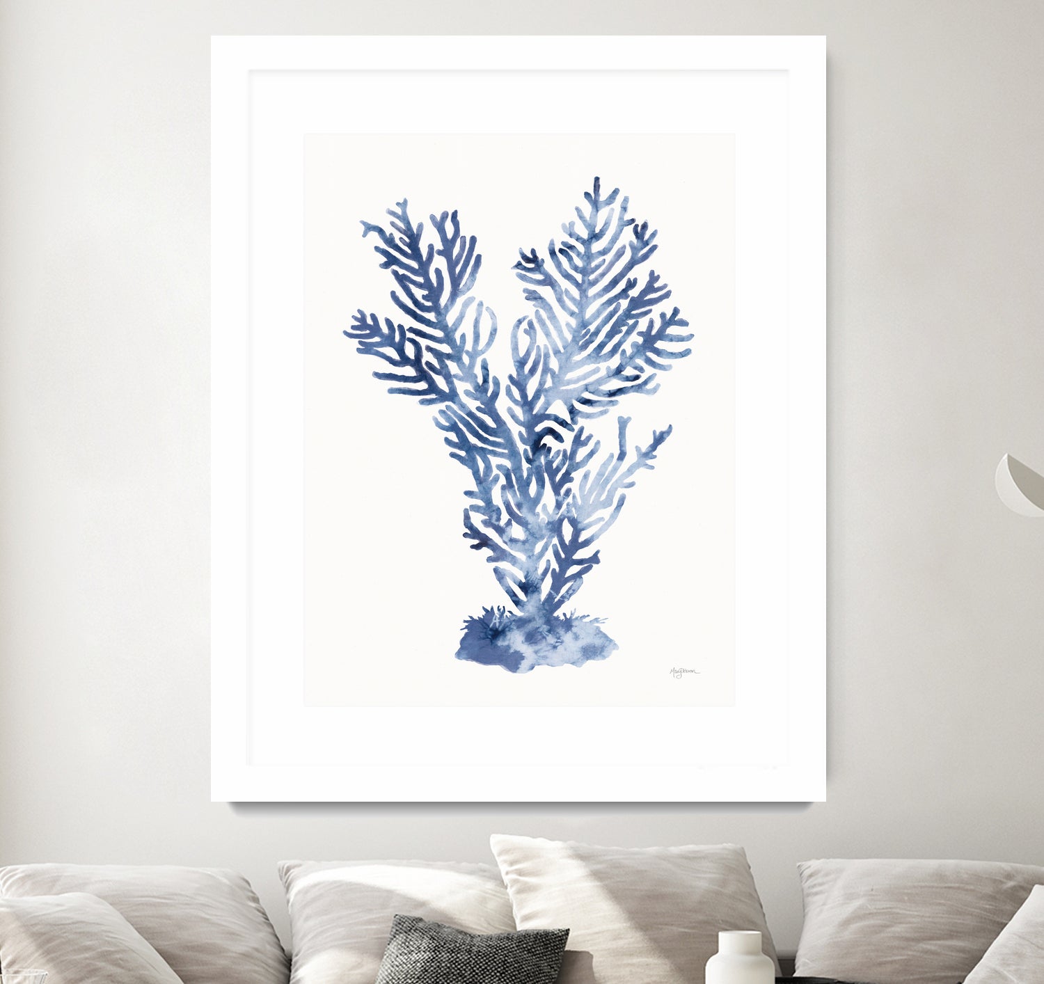 Shibori Coral I by Mary Urban on GIANT ART - blue