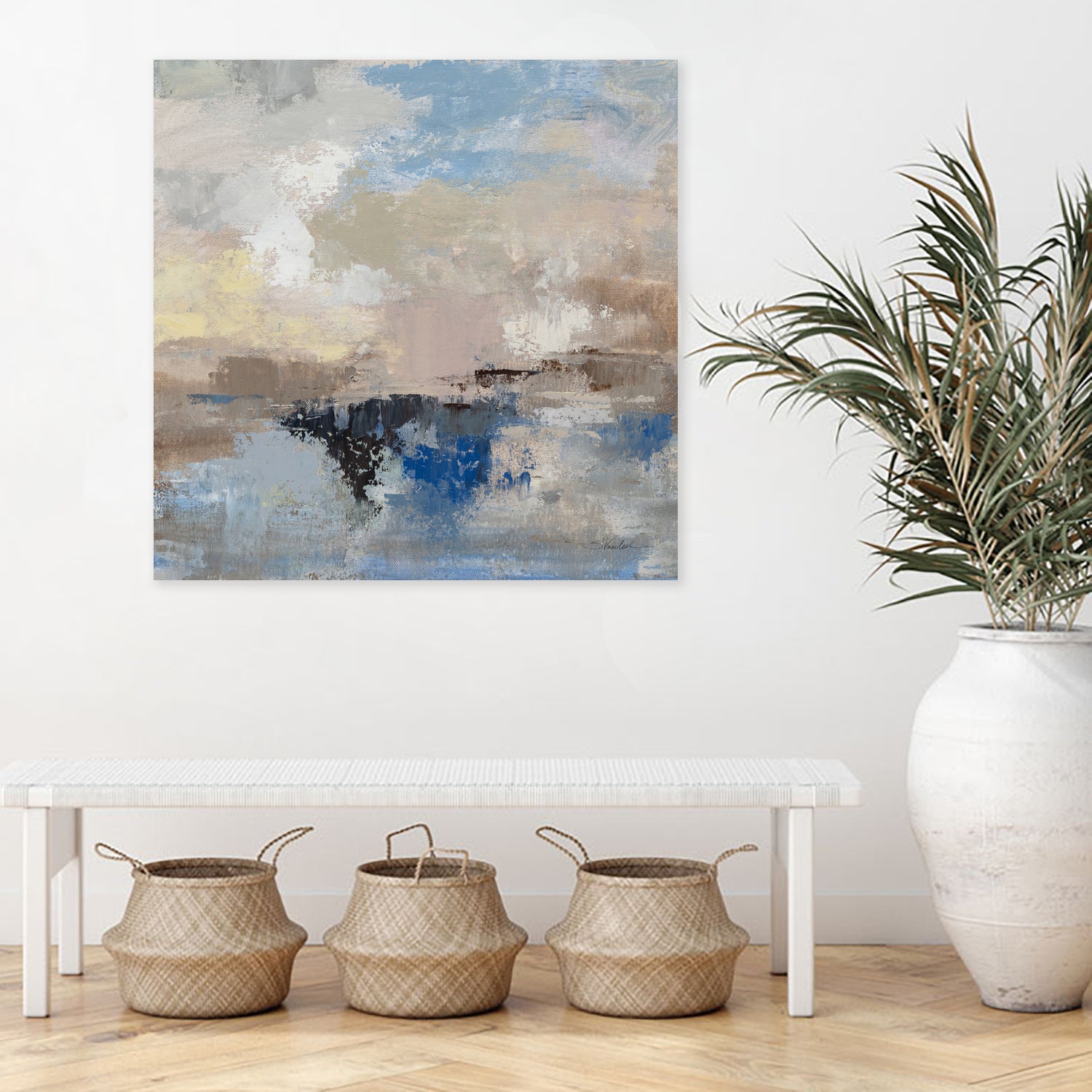 Morning Marine Layer II by Silvia Vassileva on GIANT ART - blue abstract