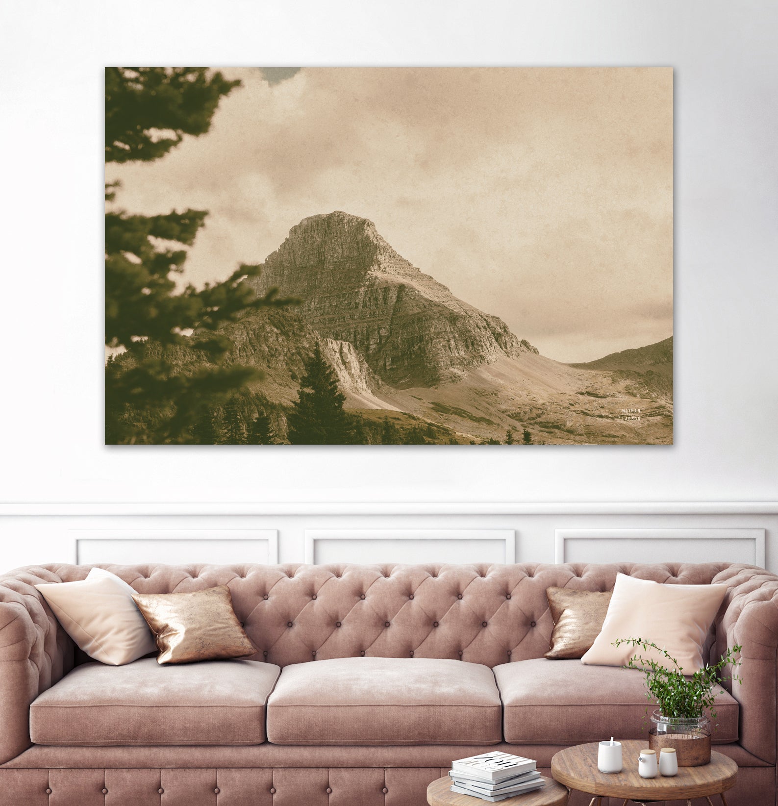 Mountainous I by Nathan Larson on GIANT ART - brown