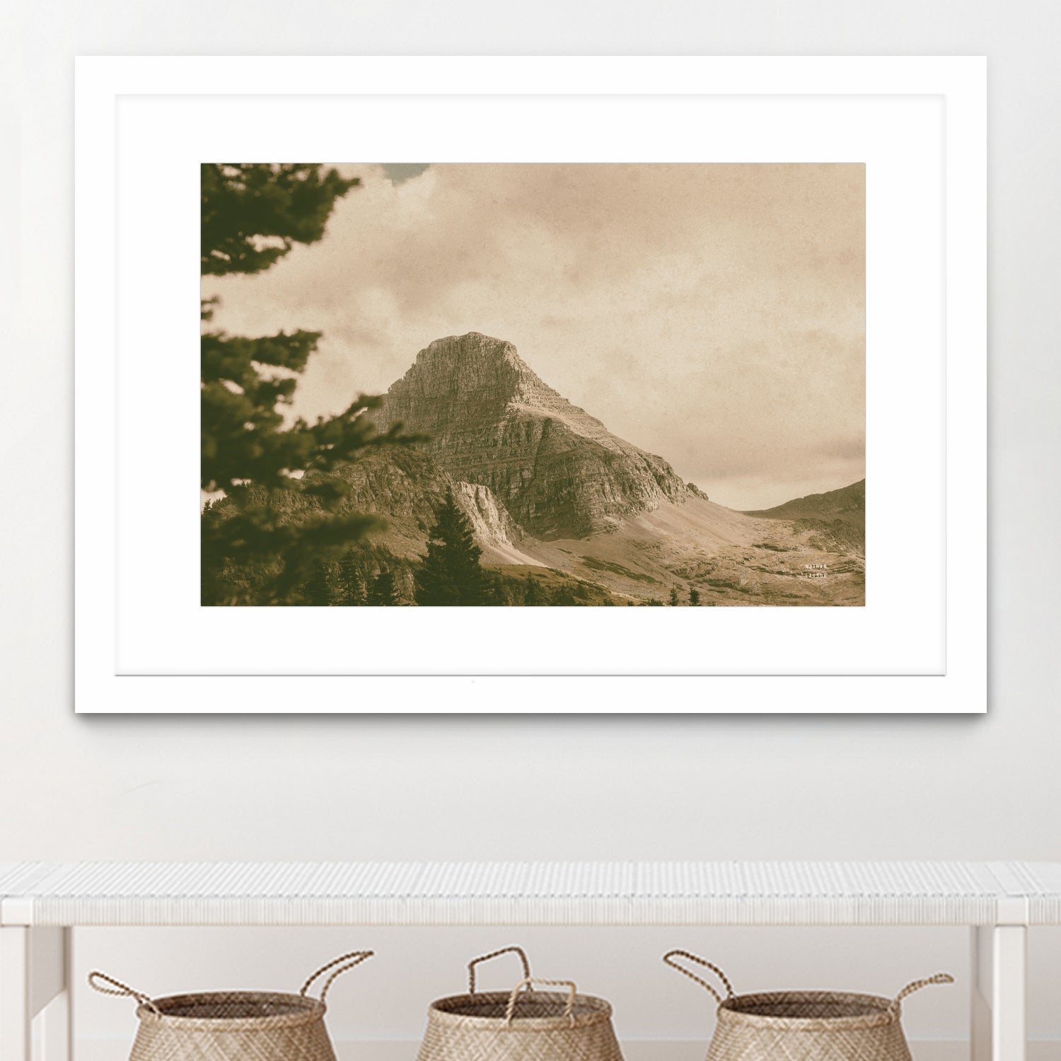 Mountainous I by Nathan Larson on GIANT ART - brown
