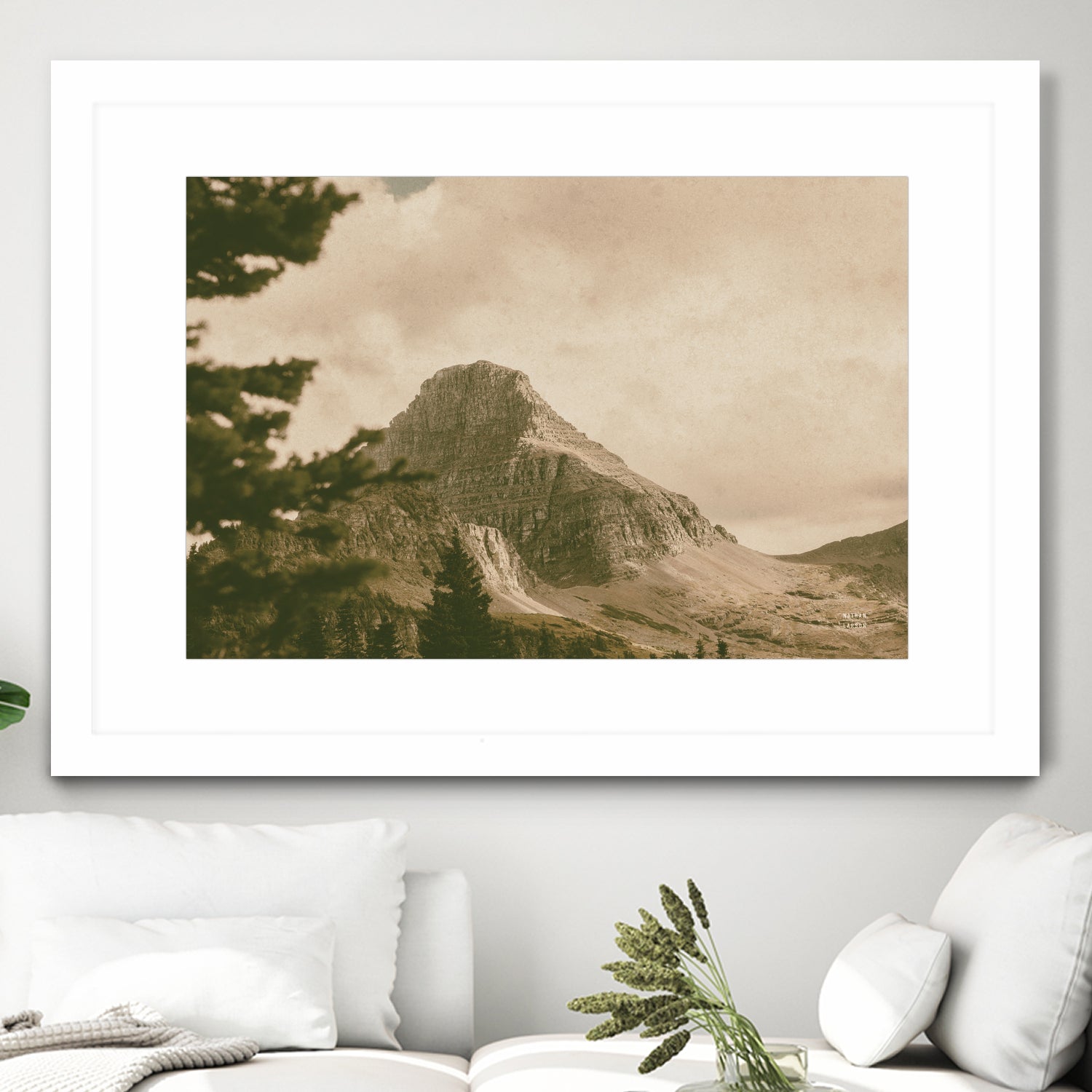 Mountainous I by Nathan Larson on GIANT ART - brown