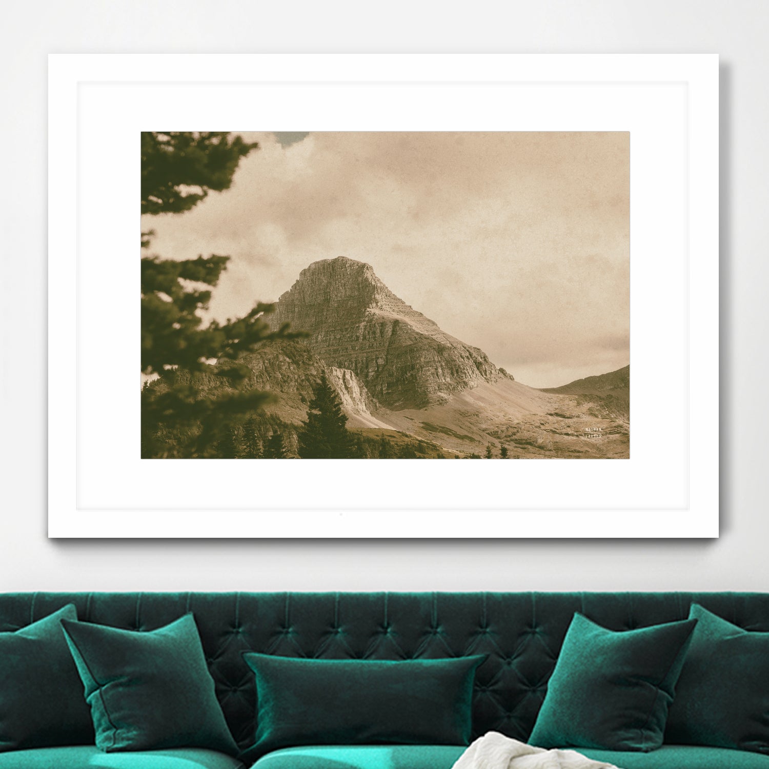 Mountainous I by Nathan Larson on GIANT ART - brown