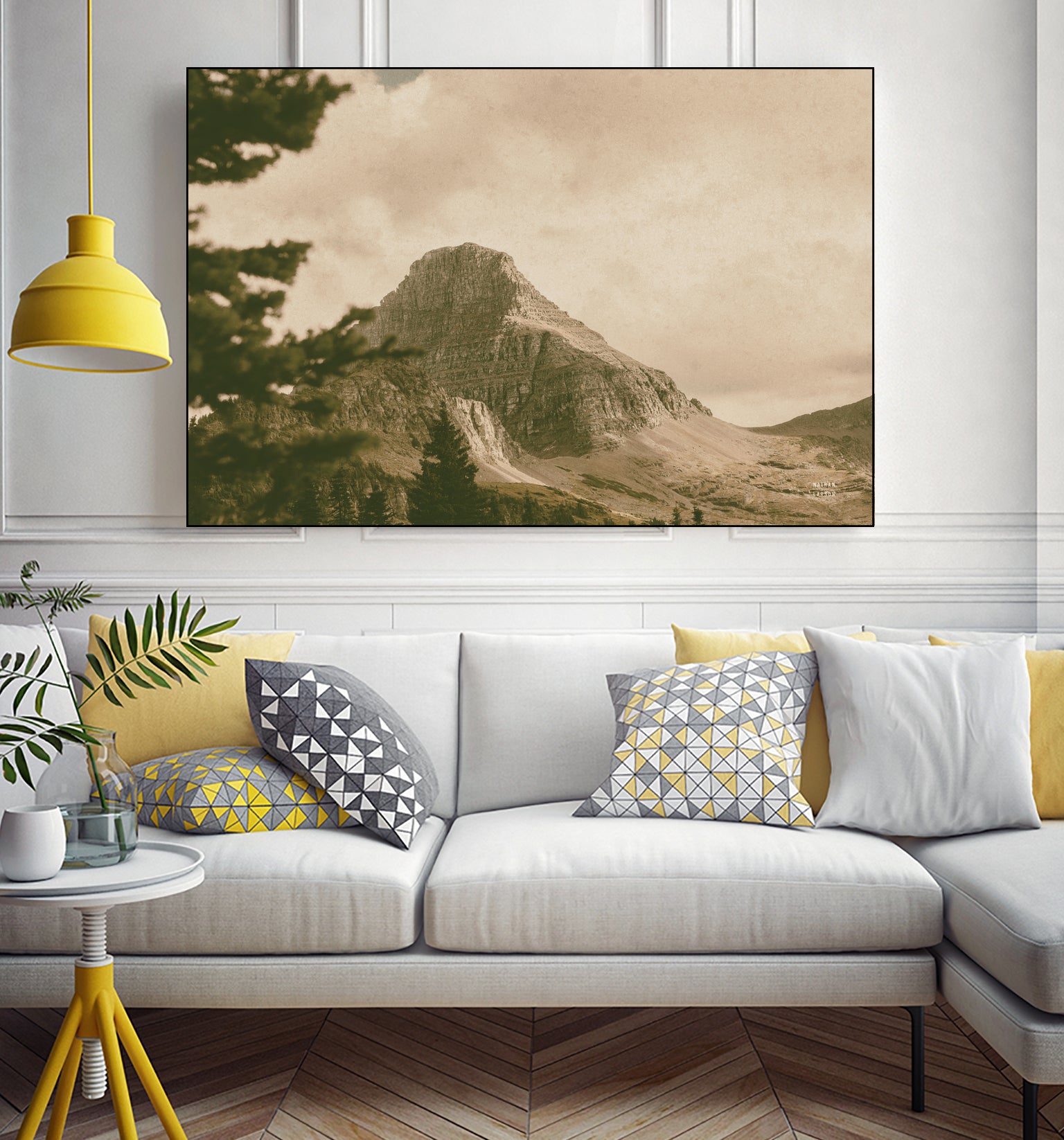 Mountainous I by Nathan Larson on GIANT ART - brown