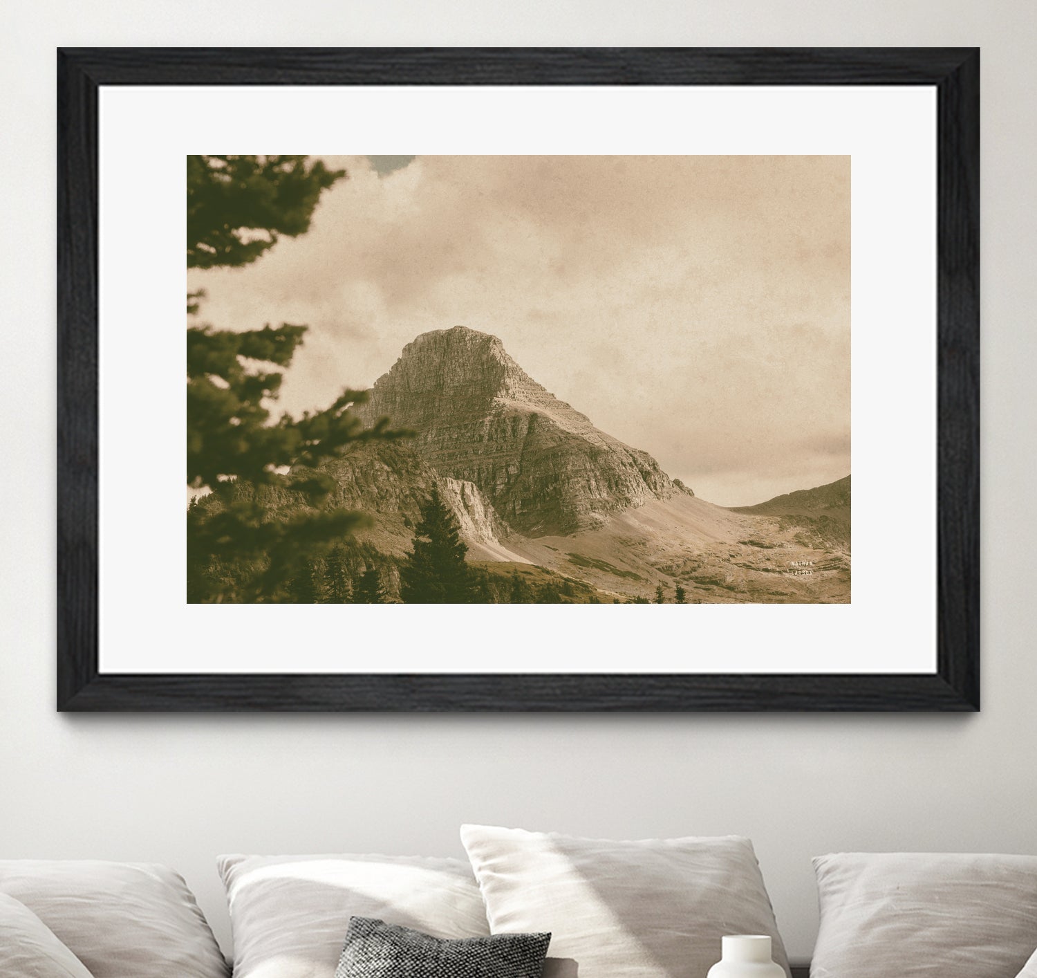 Mountainous I by Nathan Larson on GIANT ART - brown