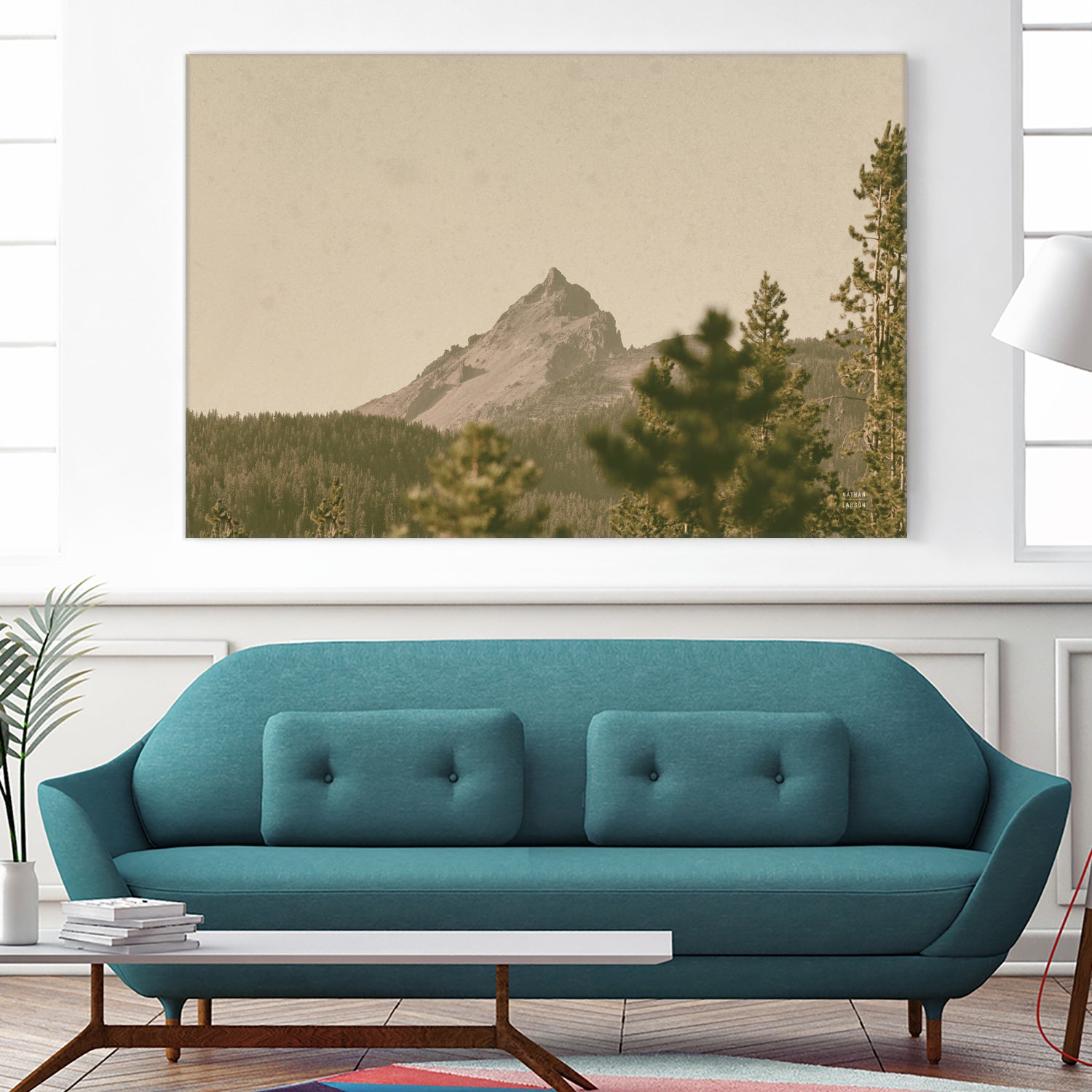 Mountainous II by Nathan Larson on GIANT ART - brown