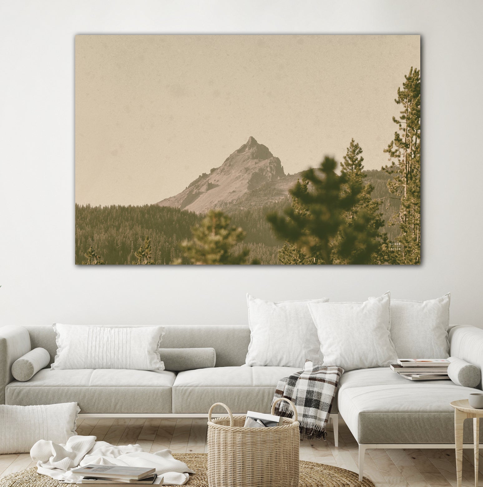 Mountainous II by Nathan Larson on GIANT ART - brown