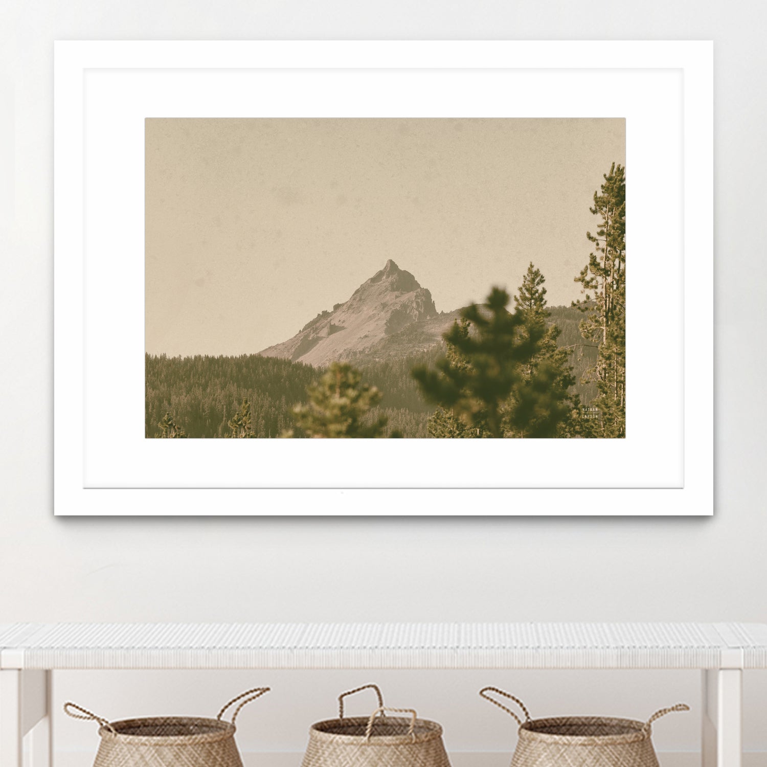 Mountainous II by Nathan Larson on GIANT ART - brown