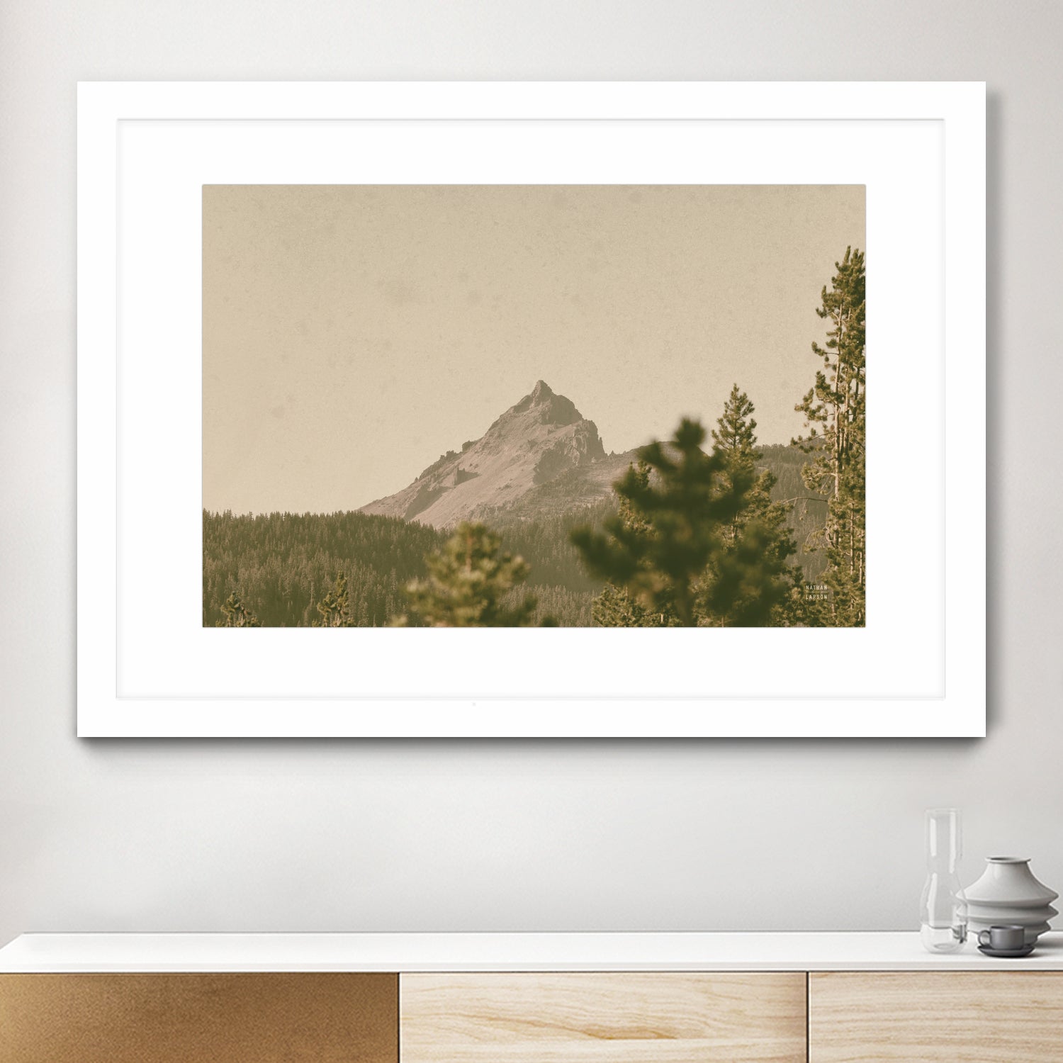 Mountainous II by Nathan Larson on GIANT ART - brown