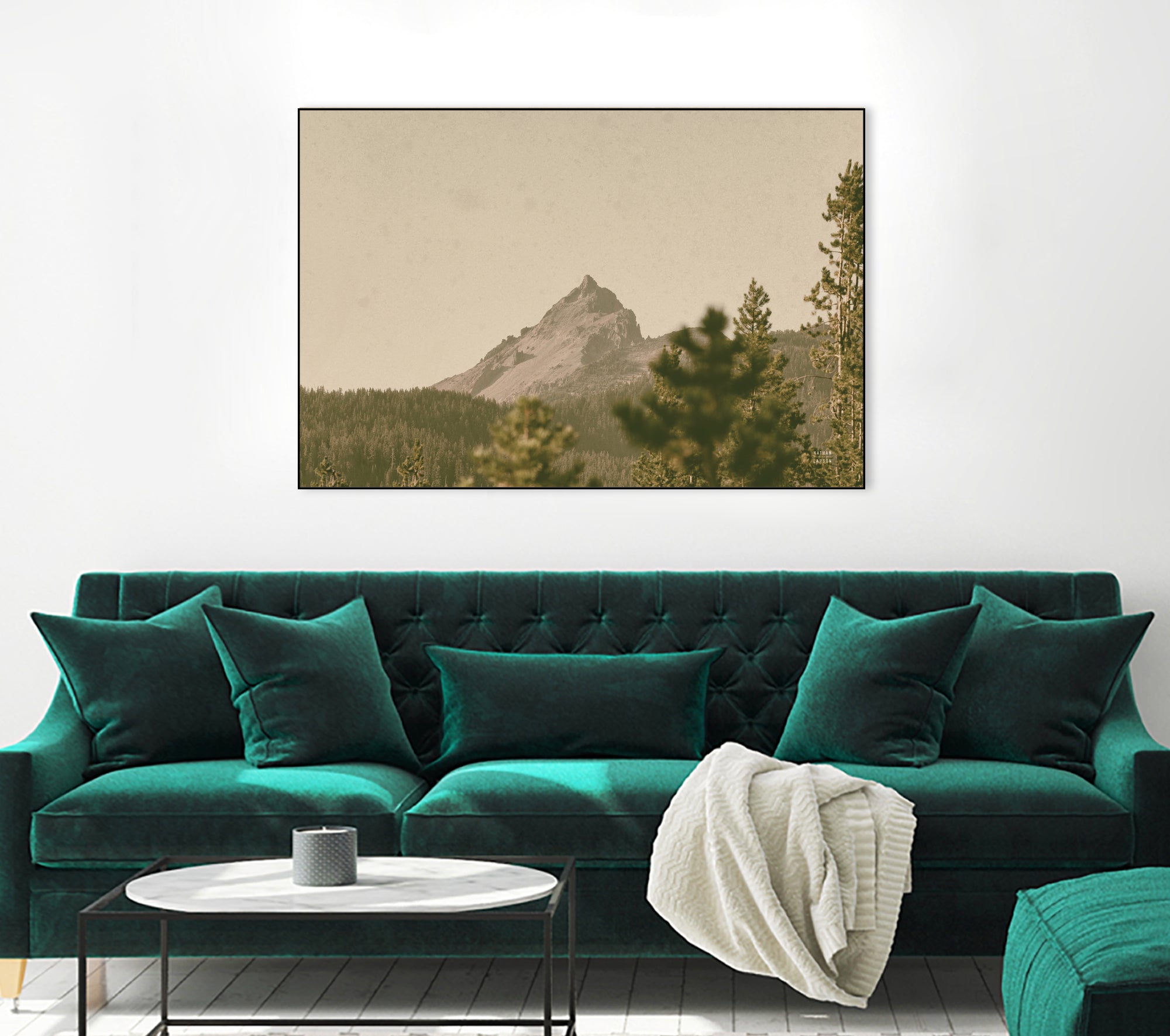 Mountainous II by Nathan Larson on GIANT ART - brown