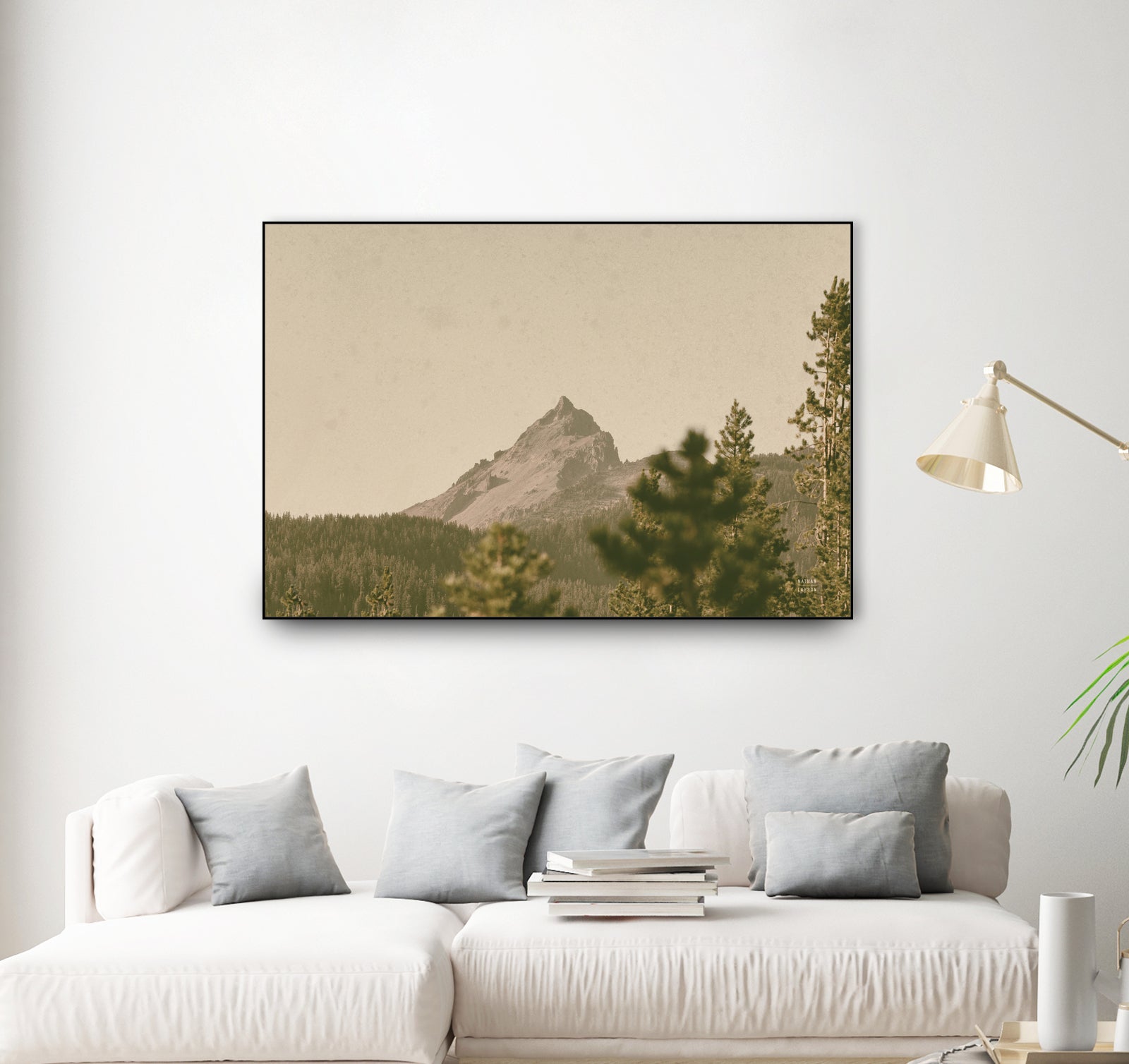 Mountainous II by Nathan Larson on GIANT ART - brown