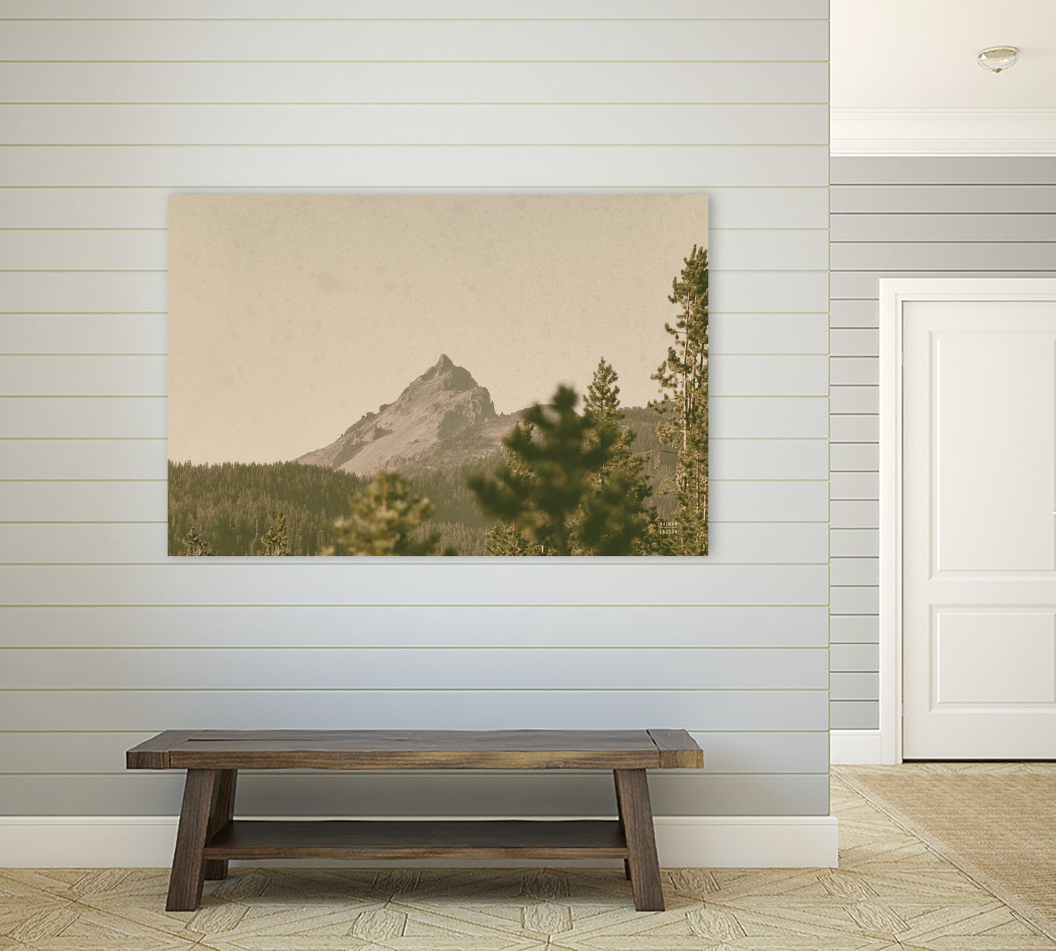 Mountainous II by Nathan Larson on GIANT ART - brown