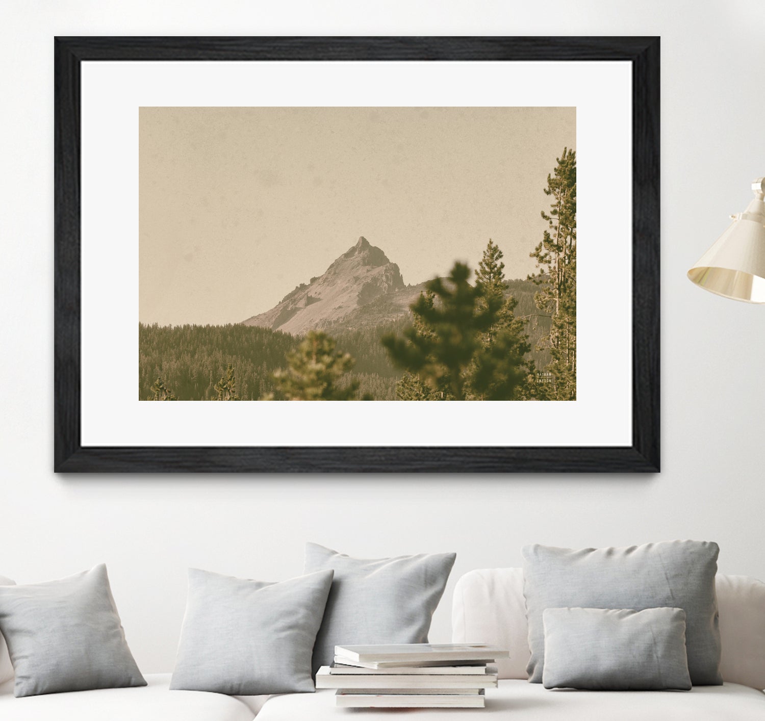 Mountainous II by Nathan Larson on GIANT ART - brown