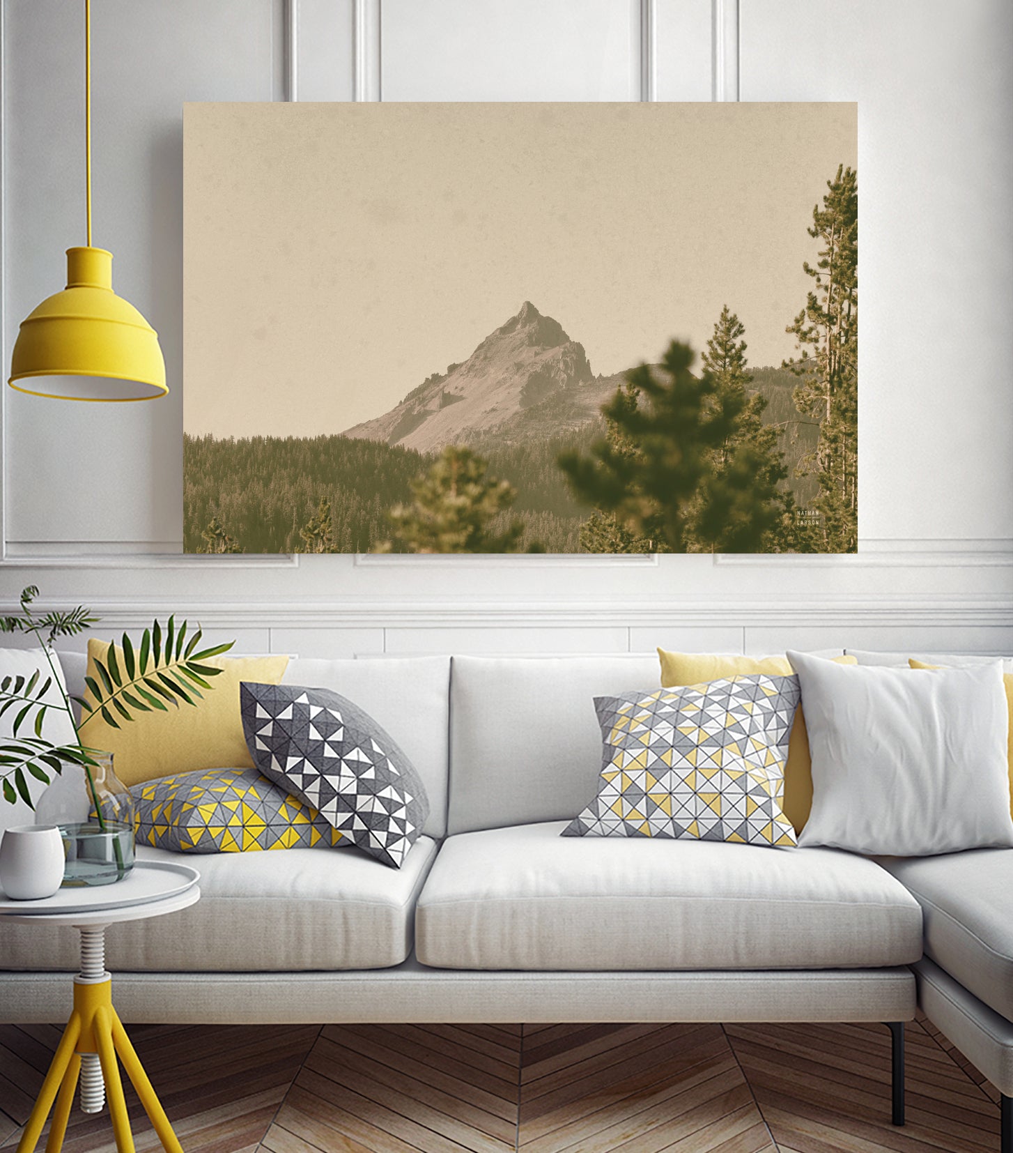 Mountainous II by Nathan Larson on GIANT ART - brown