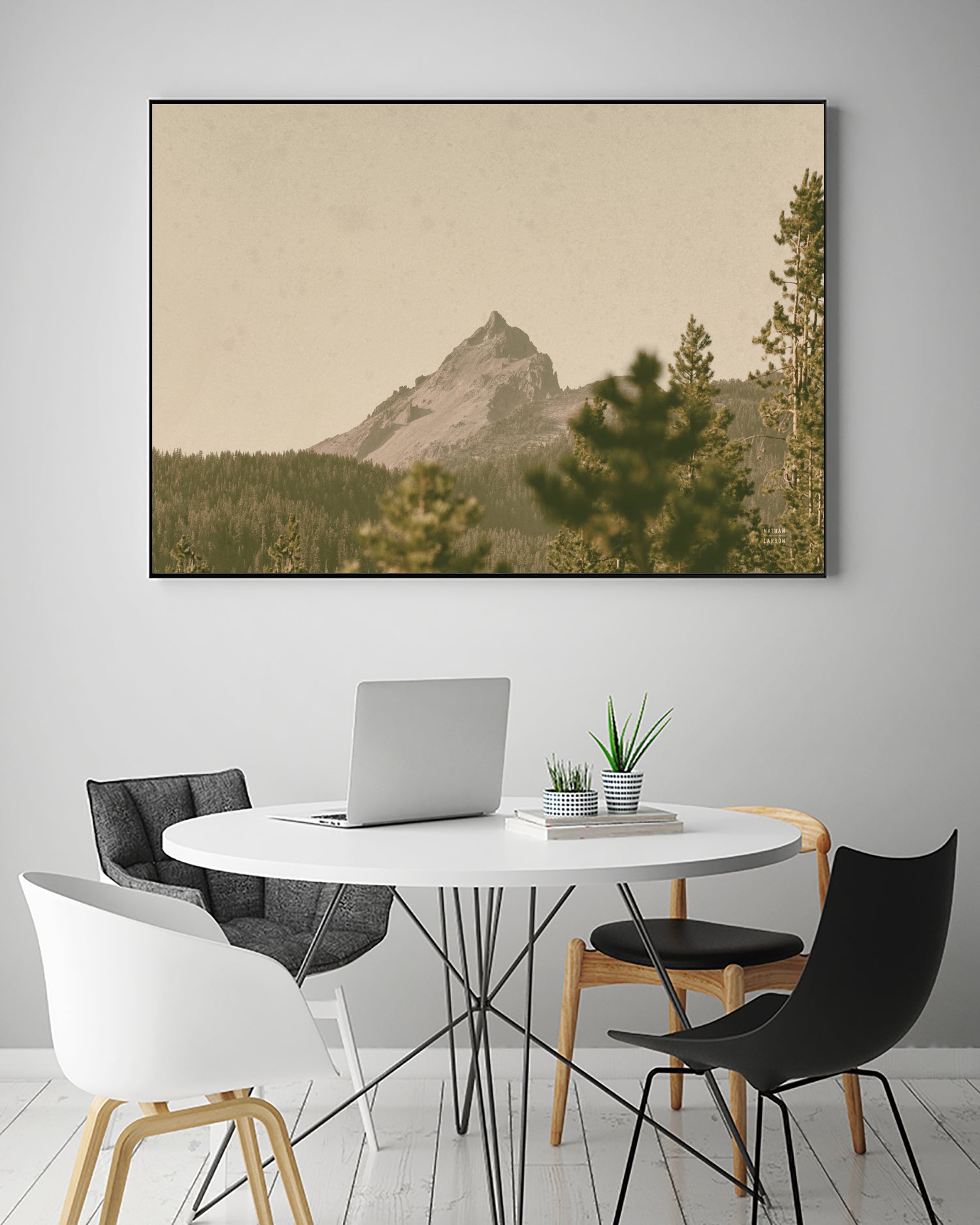 Mountainous II by Nathan Larson on GIANT ART - brown
