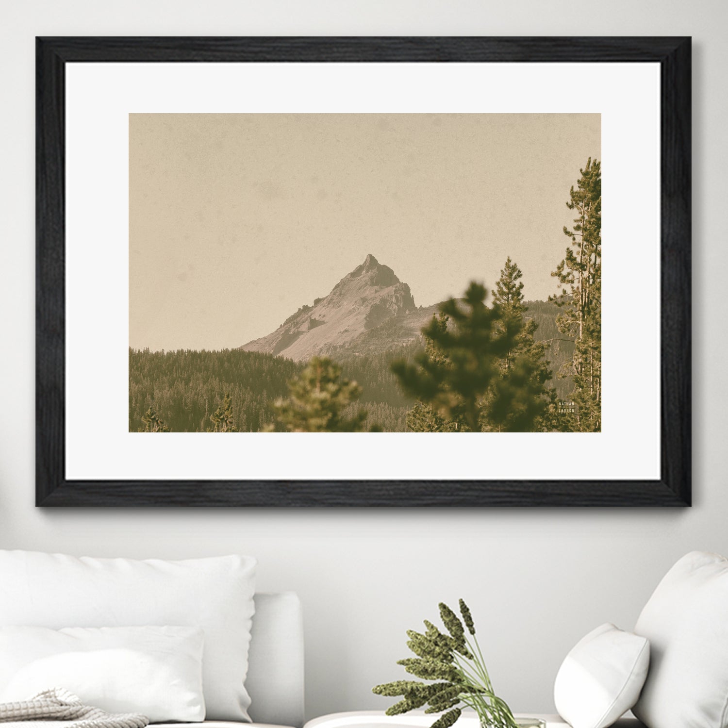 Mountainous II by Nathan Larson on GIANT ART - brown