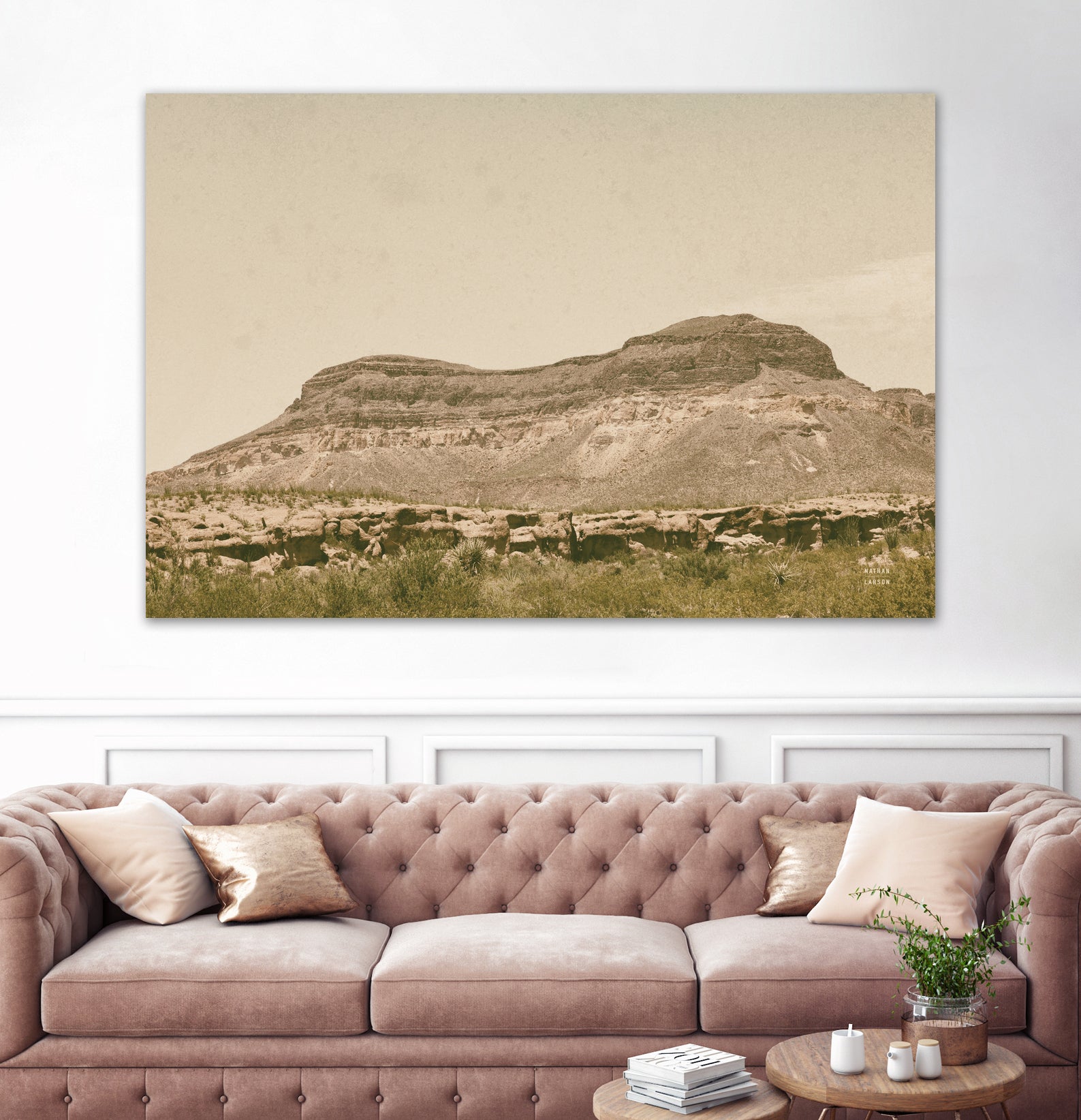 Mountainous III by Nathan Larson on GIANT ART - brown