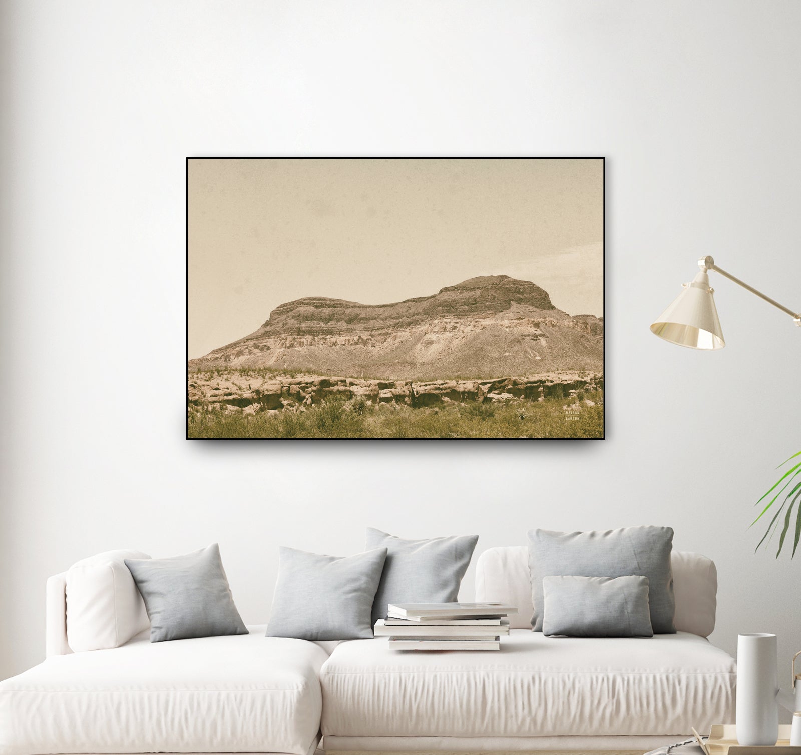 Mountainous III by Nathan Larson on GIANT ART - brown