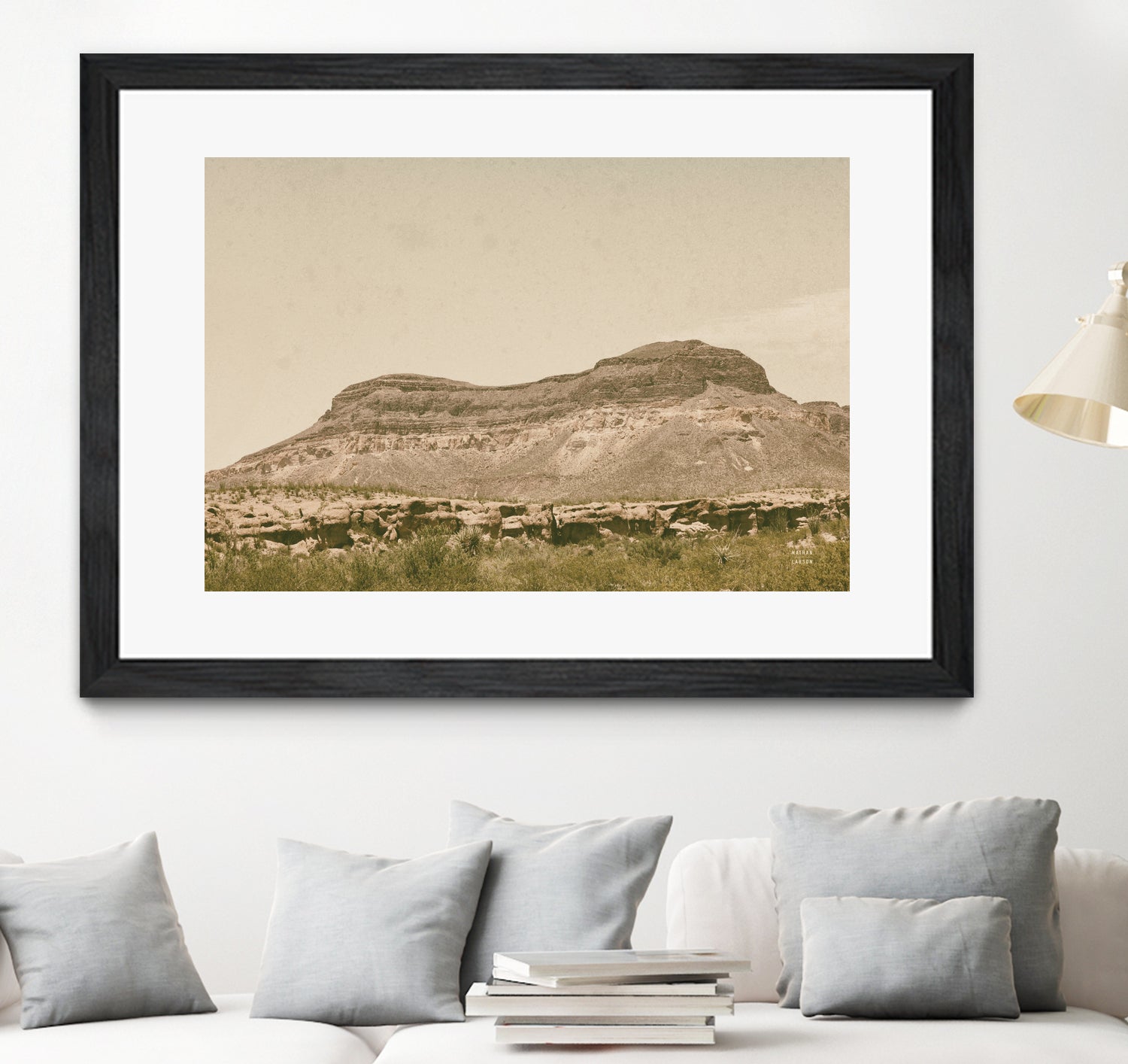 Mountainous III by Nathan Larson on GIANT ART - brown