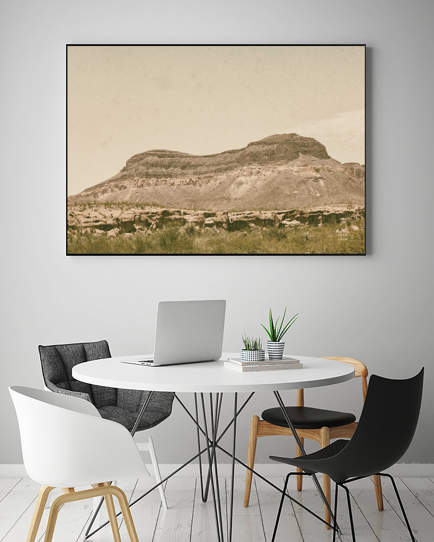 Mountainous III by Nathan Larson on GIANT ART - brown