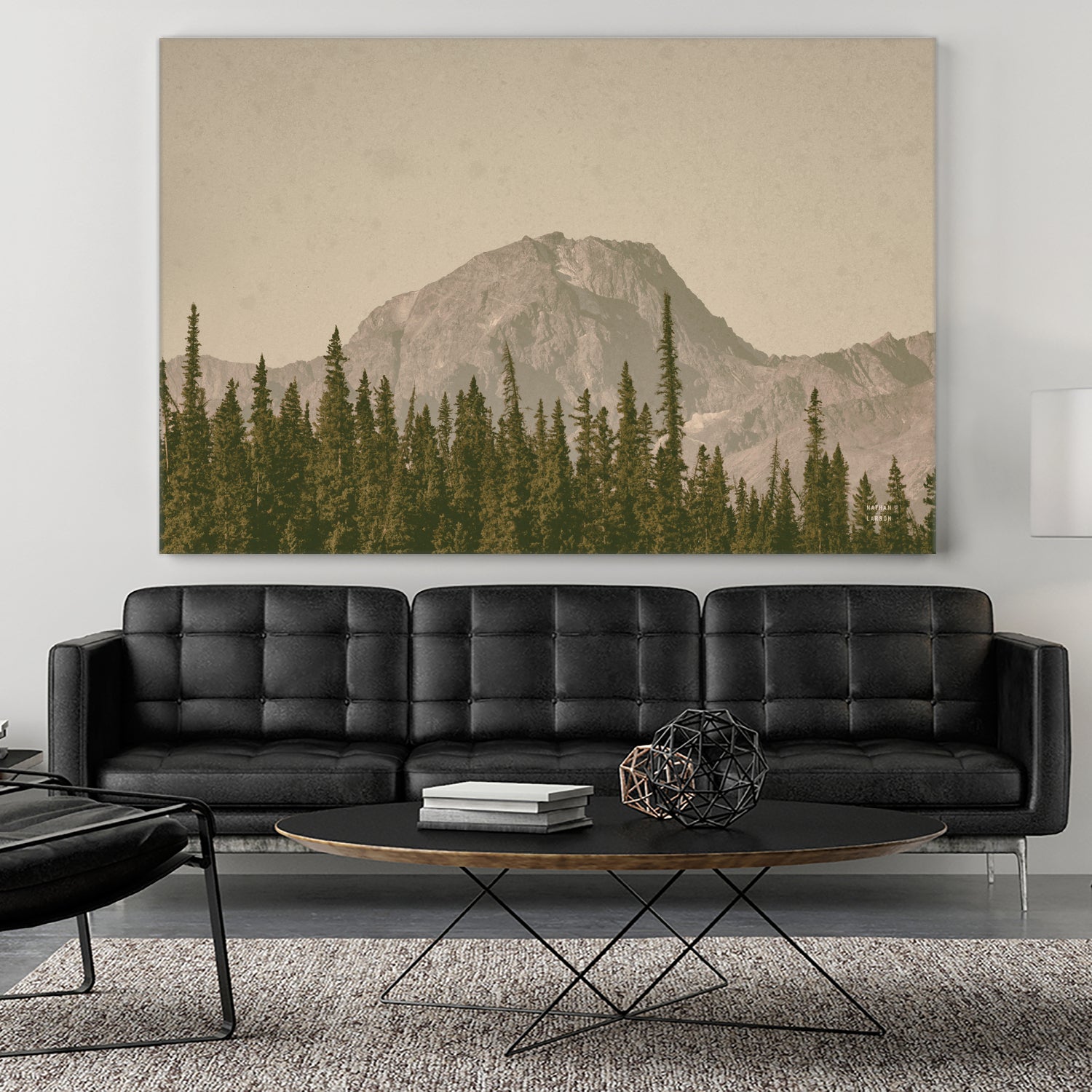 Mountainous IV by Nathan Larson on GIANT ART - brown