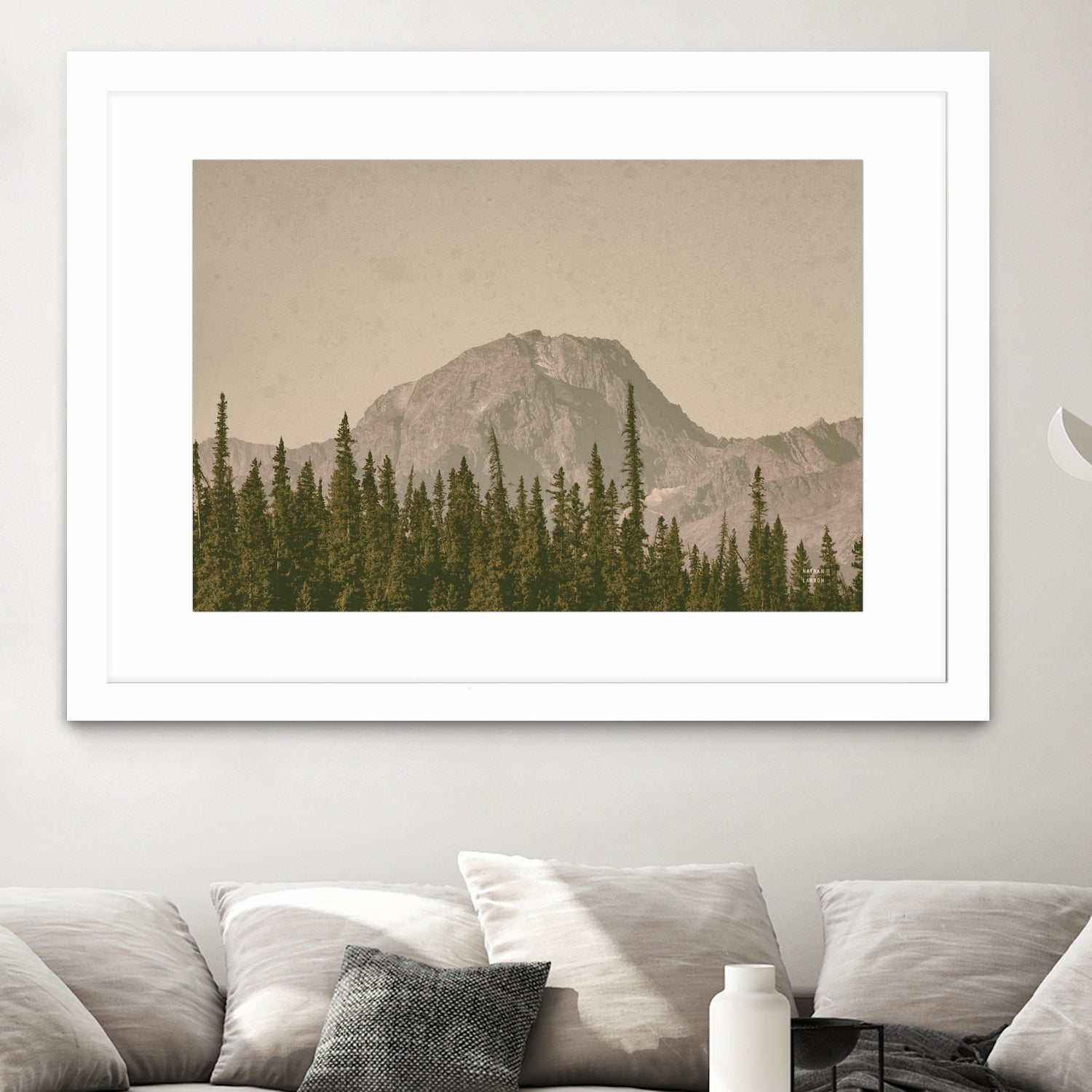 Mountainous IV by Nathan Larson on GIANT ART - brown