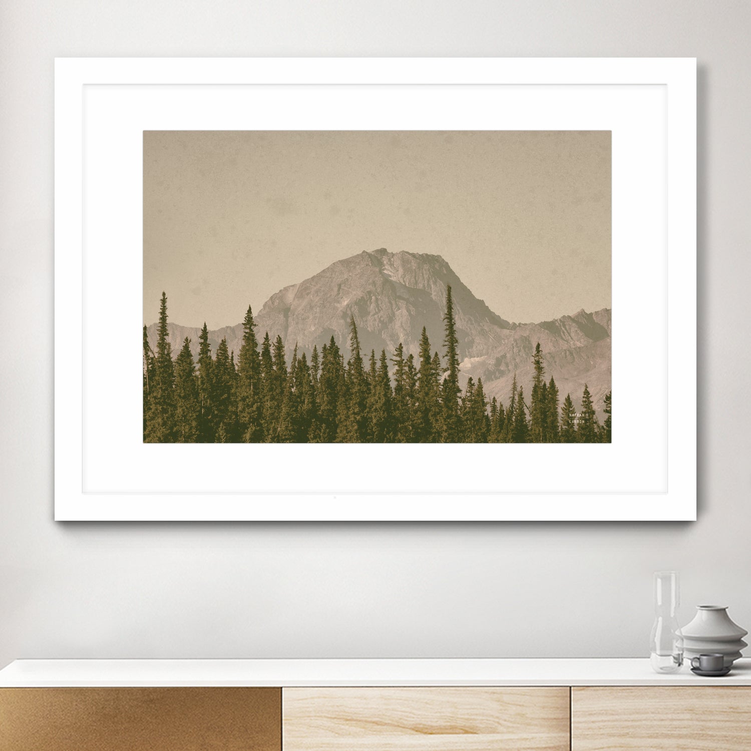 Mountainous IV by Nathan Larson on GIANT ART - brown
