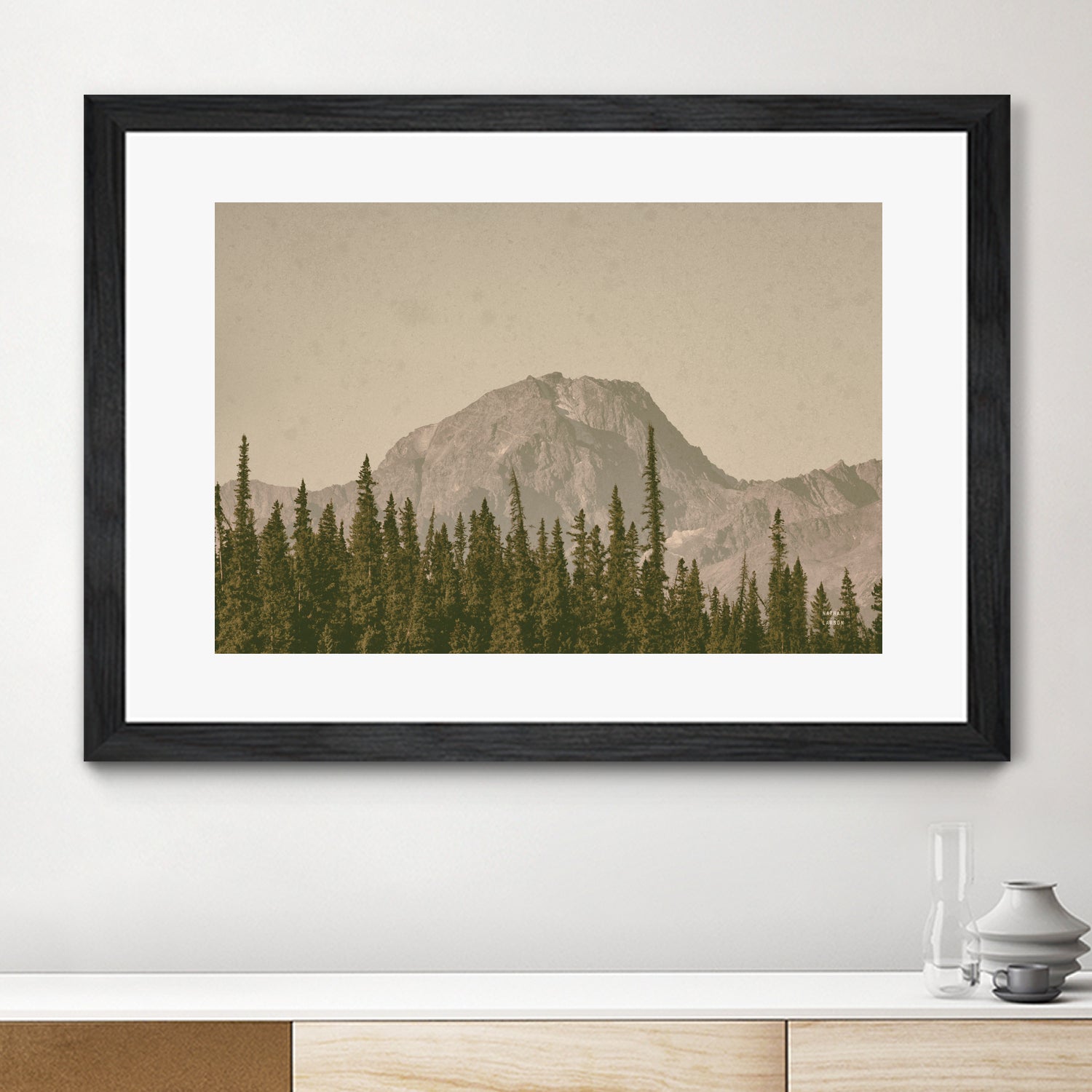 Mountainous IV by Nathan Larson on GIANT ART - brown