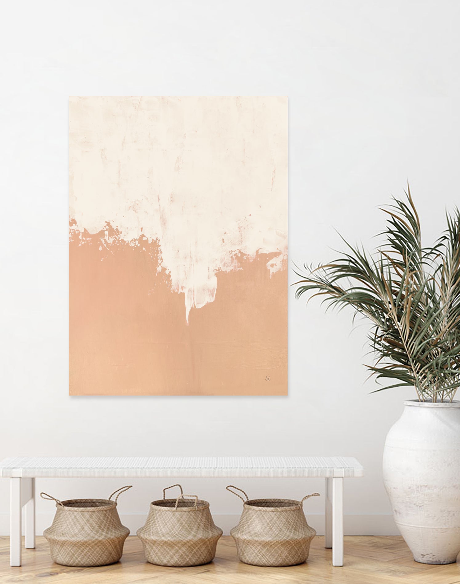 Just Peachy by Sarah Adams on GIANT ART - orange abstract