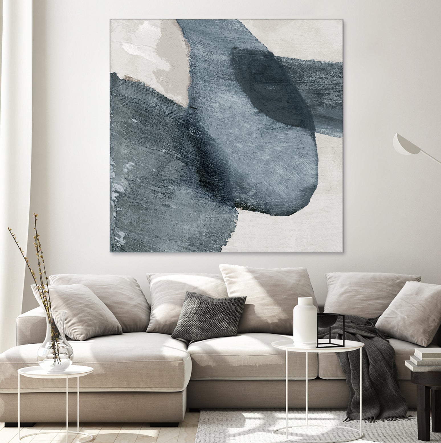 Blue Reverie II by Jacob Q on GIANT ART - blue shapes cloud dancer