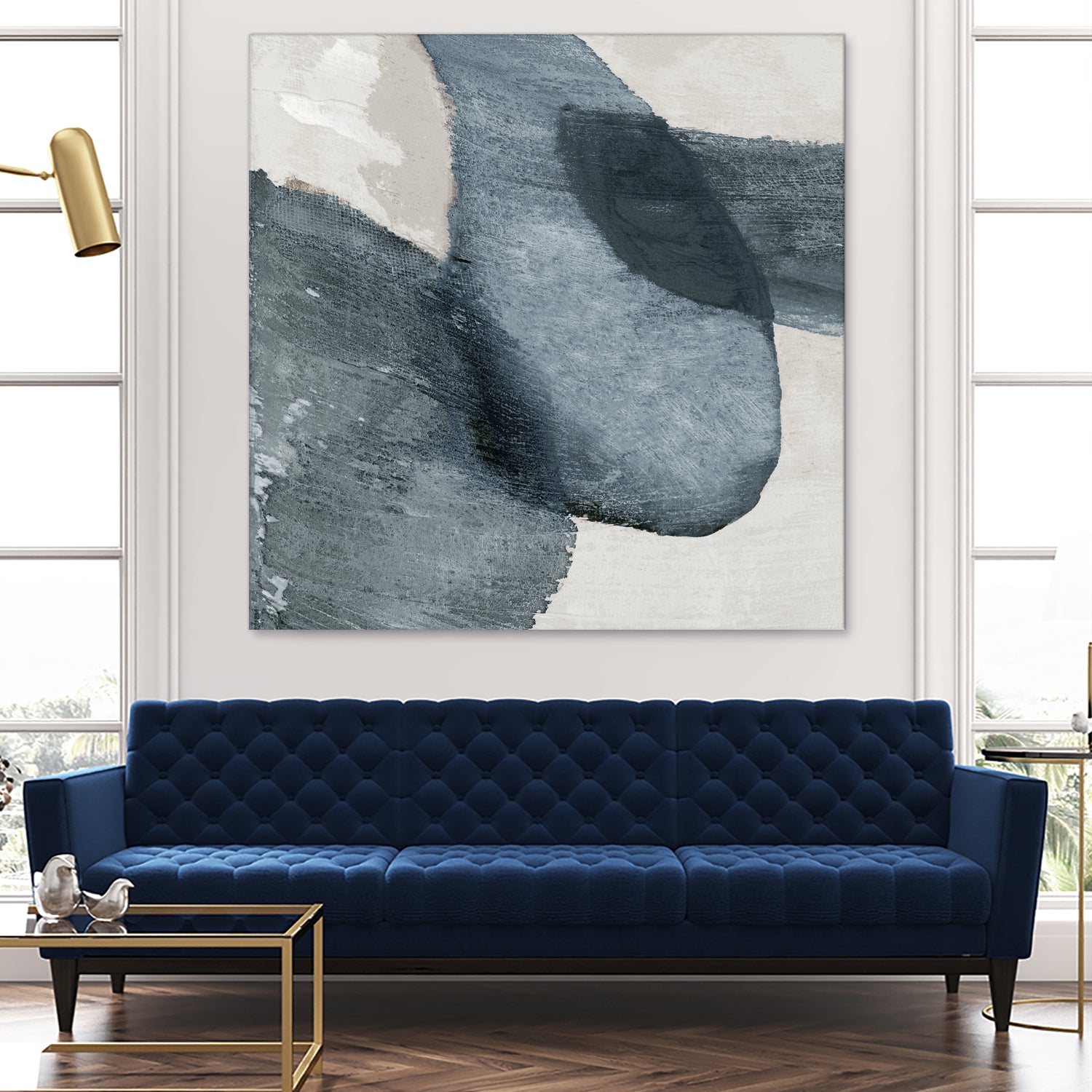 Blue Reverie II by Jacob Q on GIANT ART - blue shapes cloud dancer
