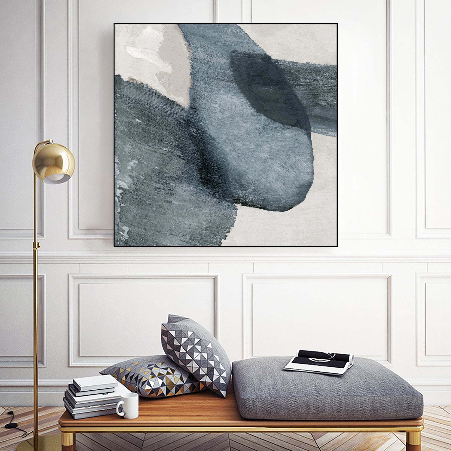 Blue Reverie II by Jacob Q on GIANT ART - blue shapes cloud dancer