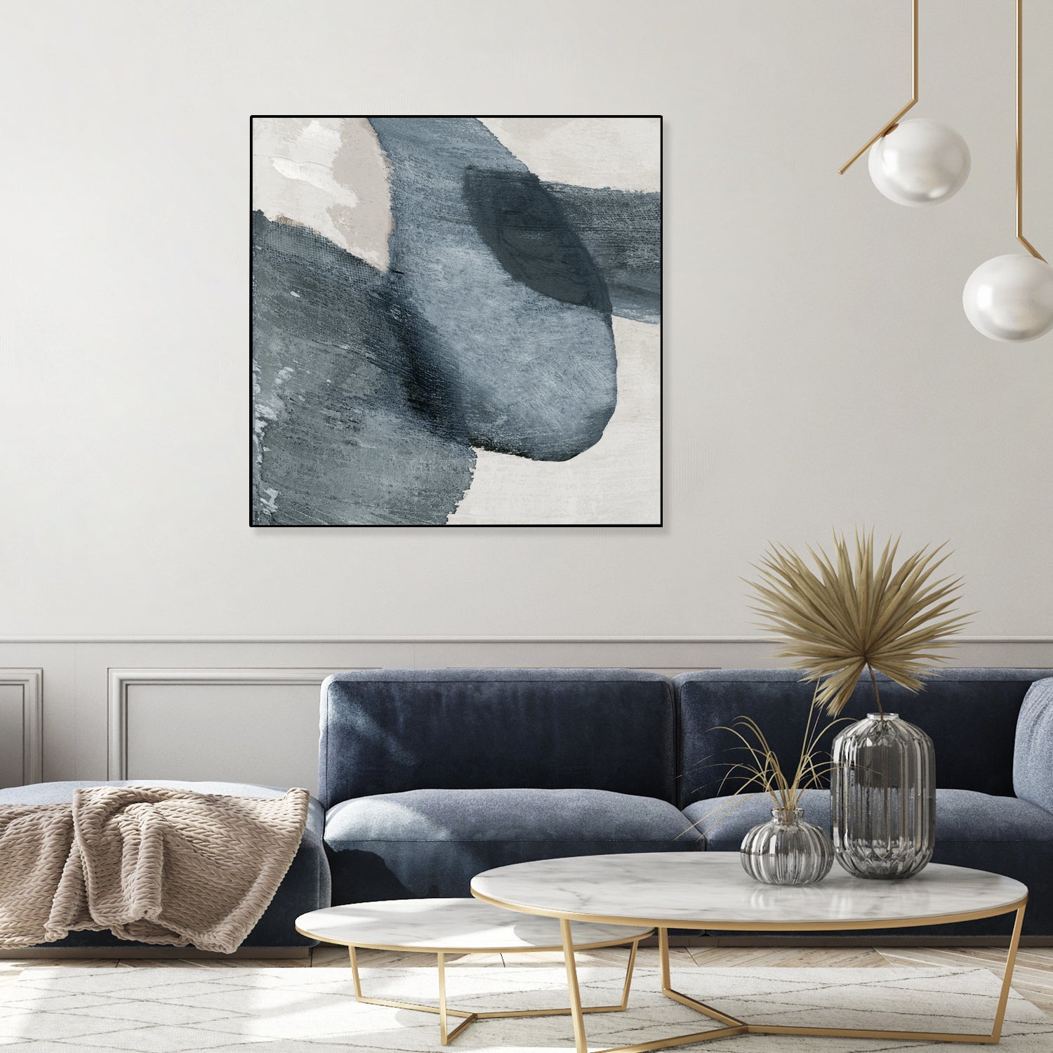 Blue Reverie II by Jacob Q on GIANT ART - blue shapes cloud dancer