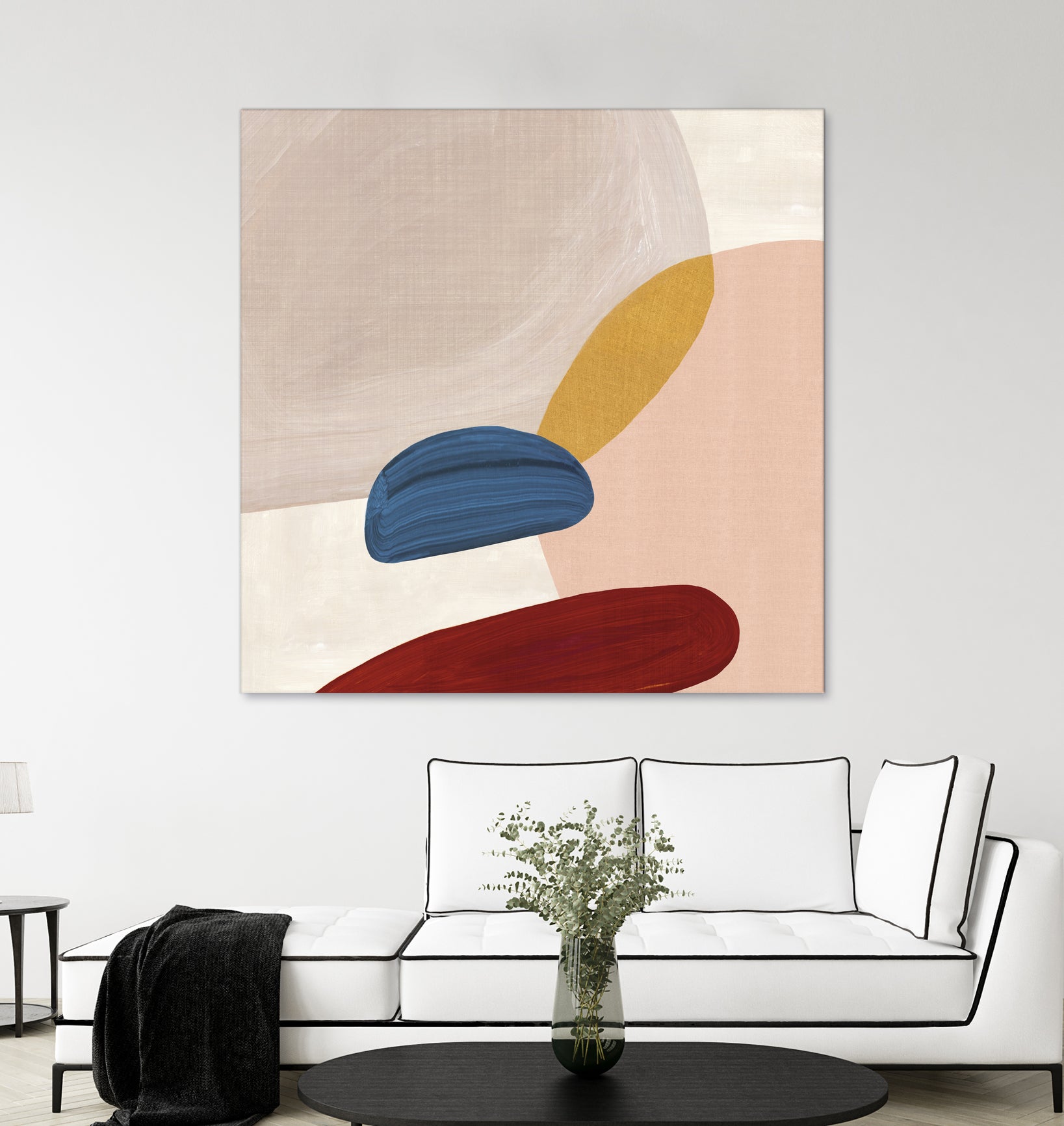 Pink Pebbles II by Eva Watts on GIANT ART - pink shapes