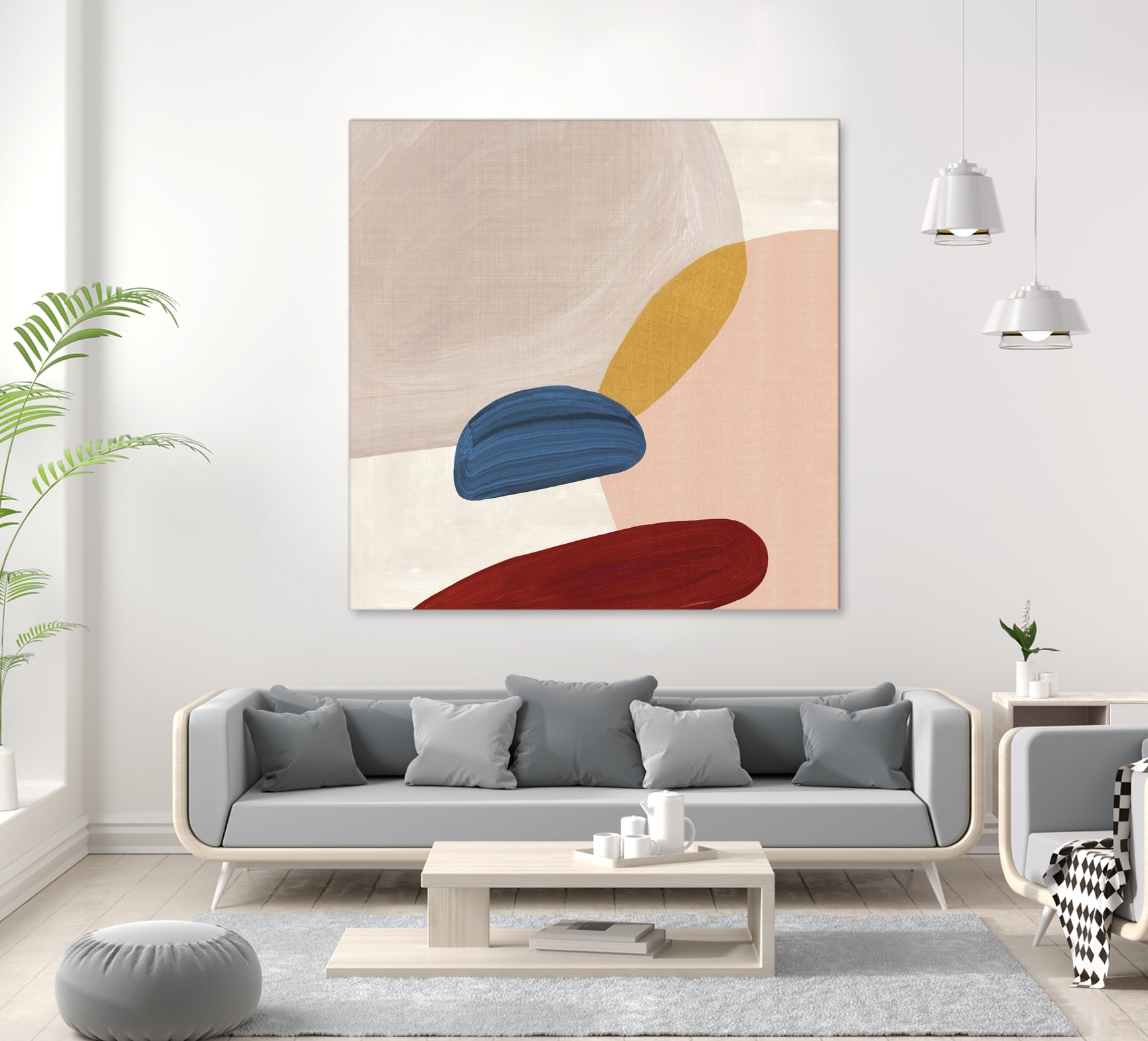 Pink Pebbles II by Eva Watts on GIANT ART - pink shapes