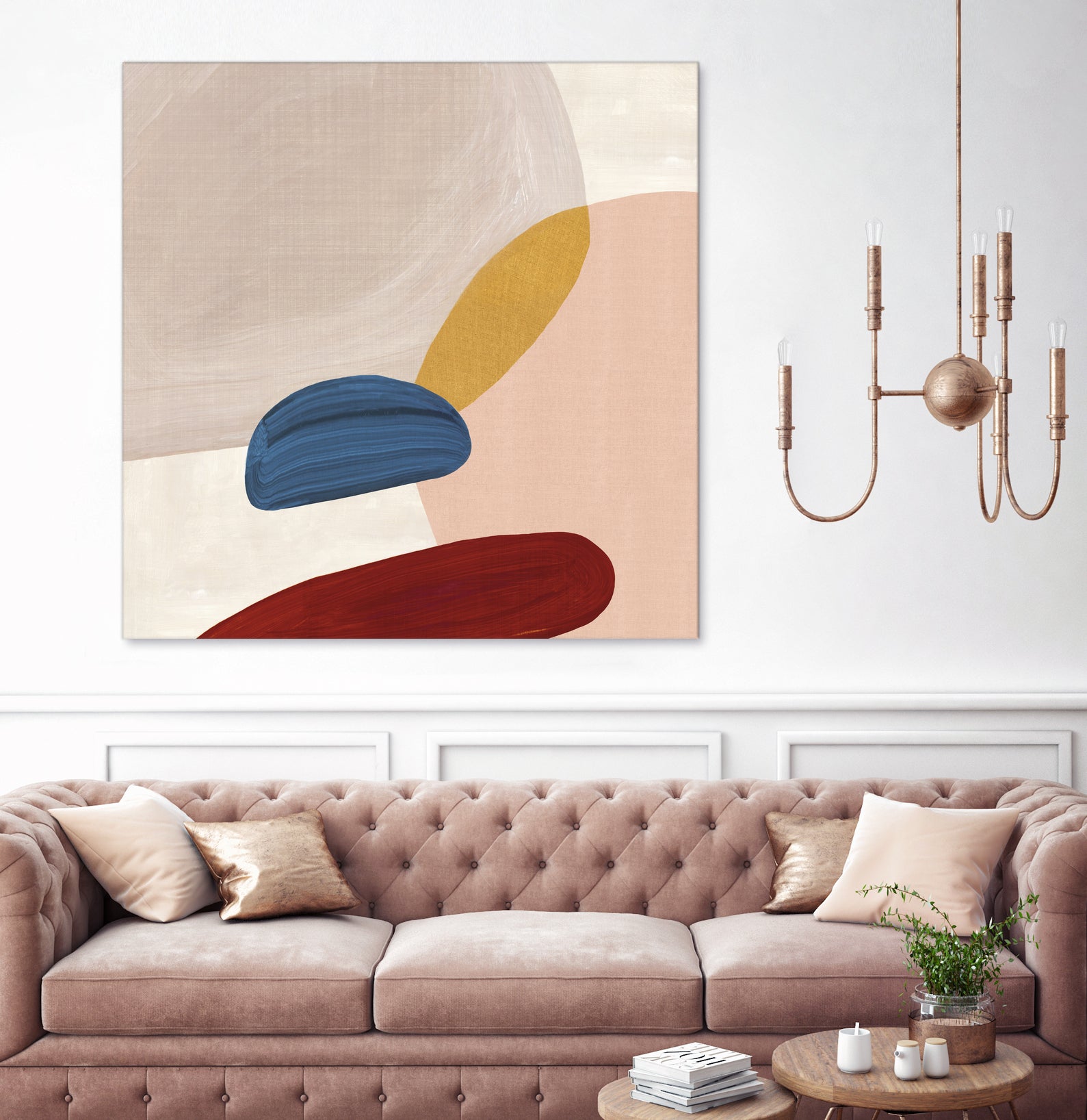 Pink Pebbles II by Eva Watts on GIANT ART - pink shapes