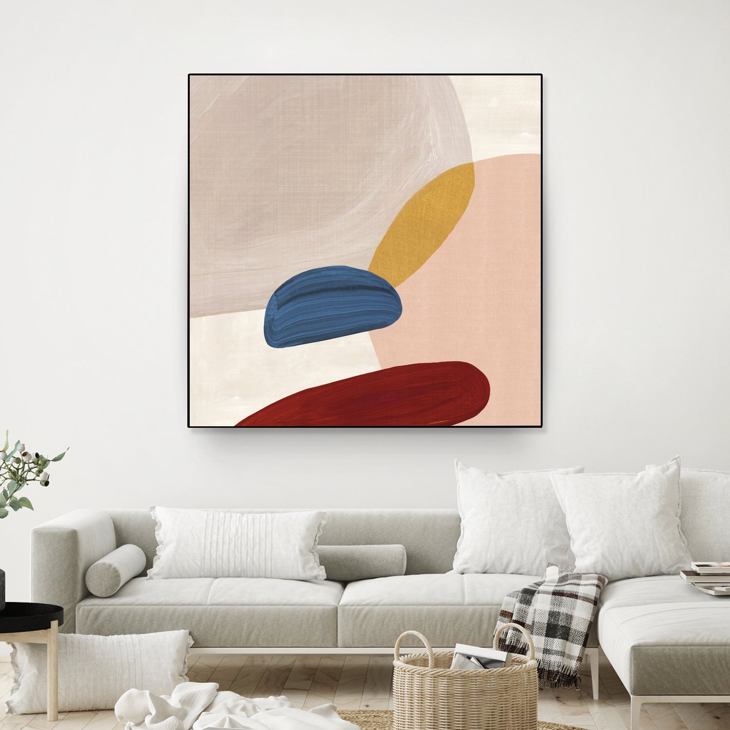 Pink Pebbles II by Eva Watts on GIANT ART - pink shapes