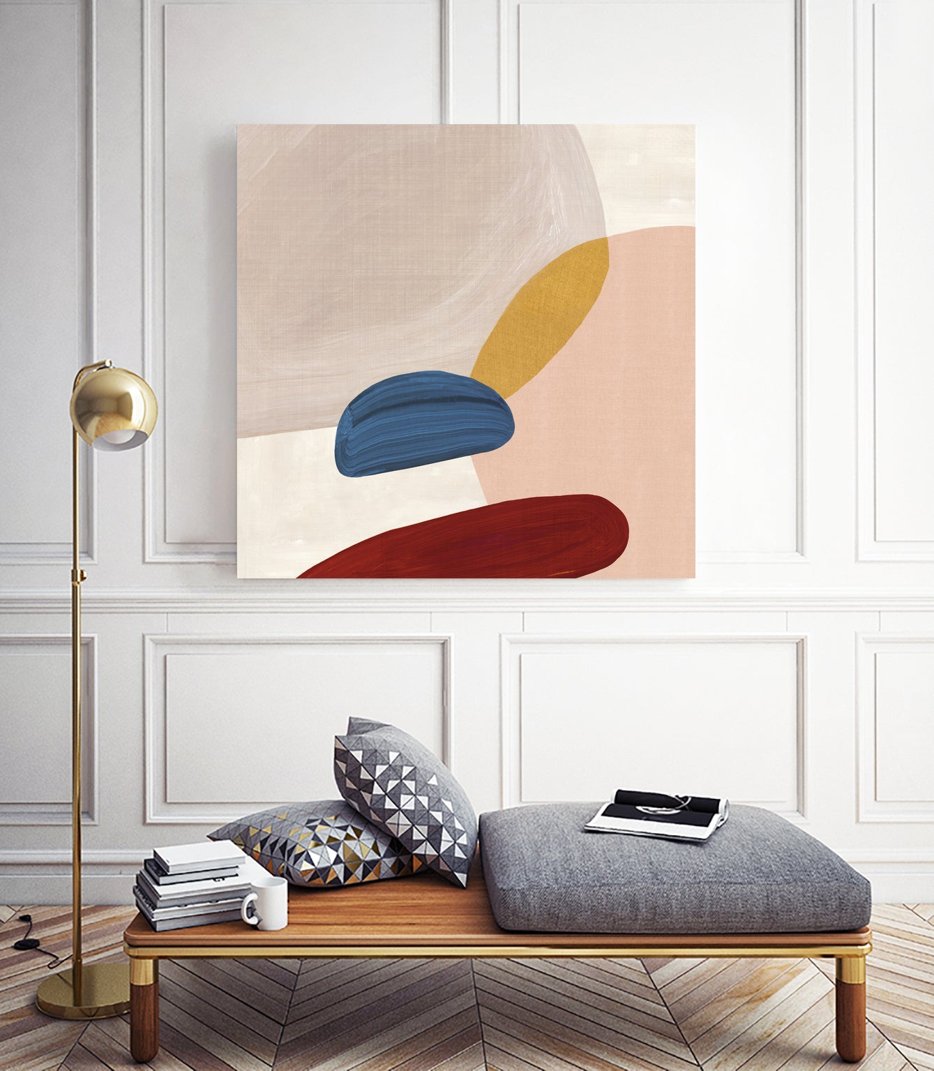 Pink Pebbles II by Eva Watts on GIANT ART - pink shapes