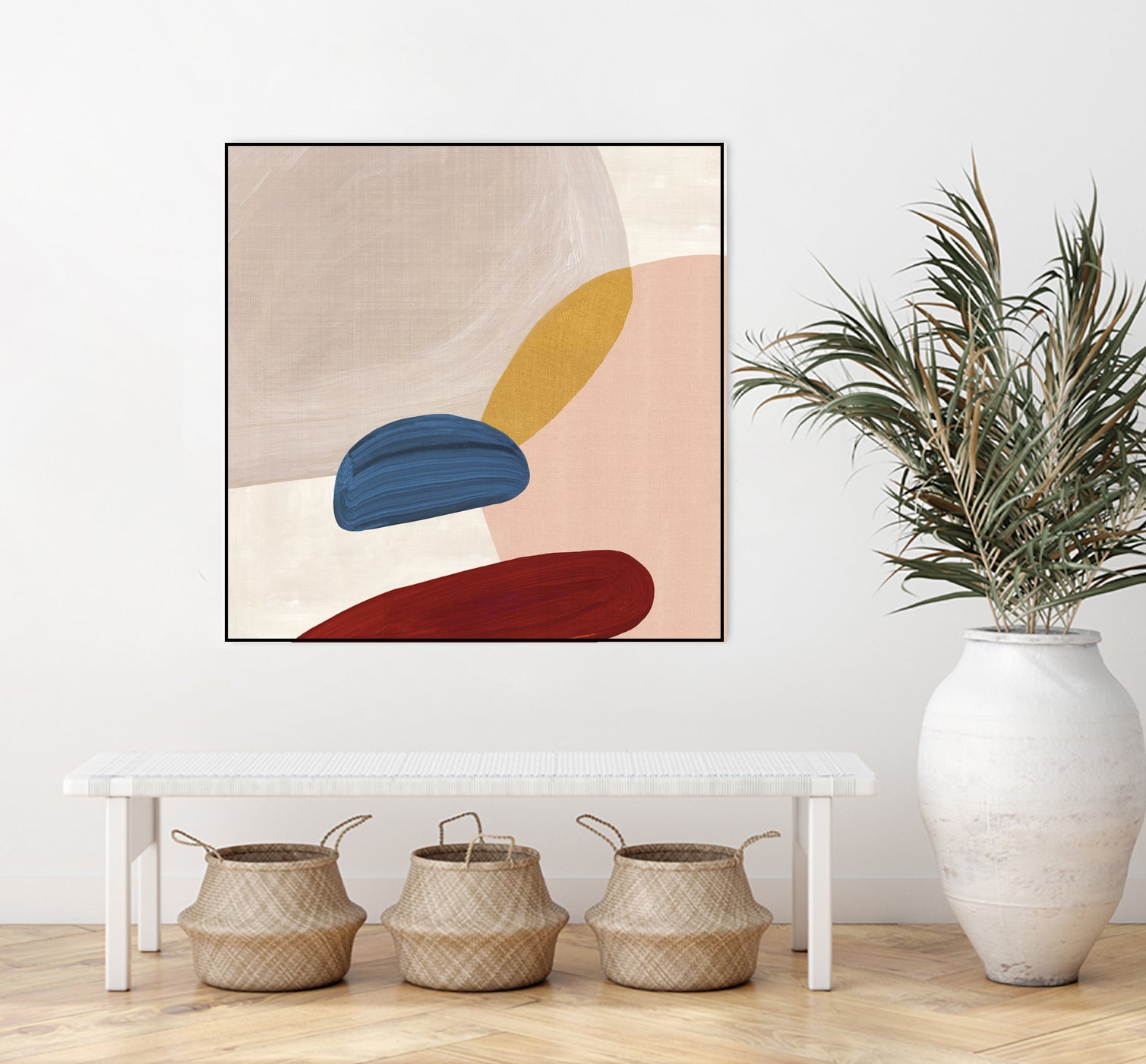 Pink Pebbles II by Eva Watts on GIANT ART - pink shapes