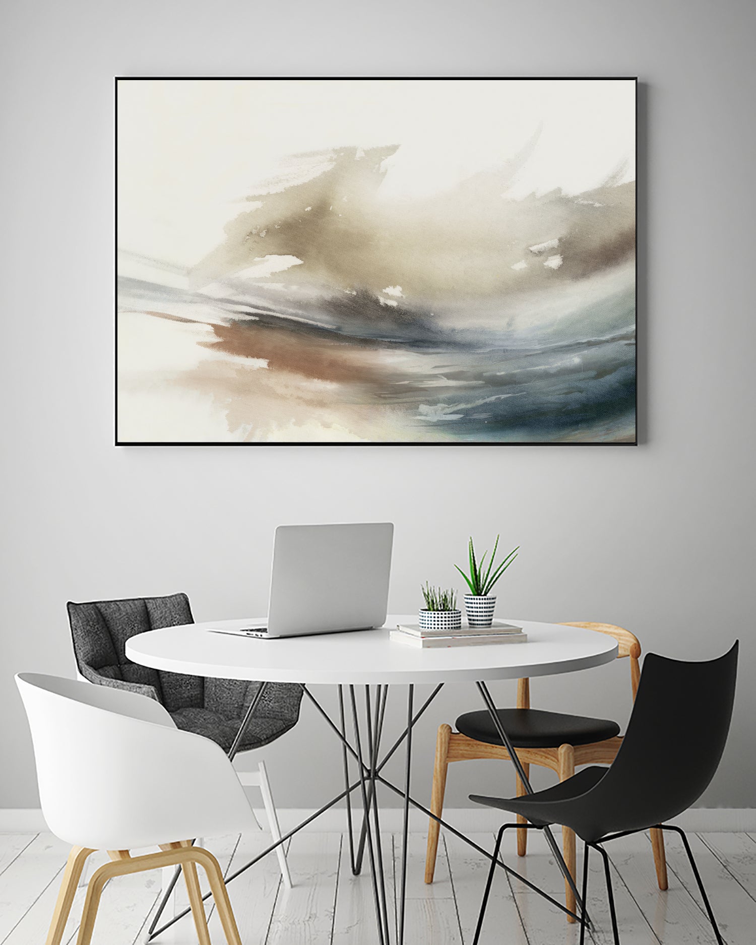 Gentle Abstractions by Pi Studio on GIANT ART - brown cloud dancer