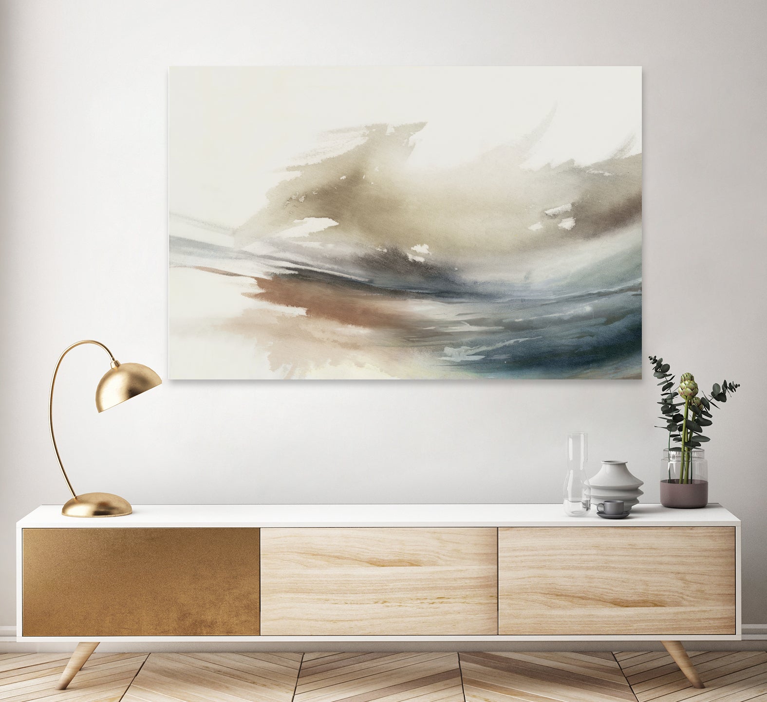 Gentle Abstractions by Pi Studio on GIANT ART - brown cloud dancer