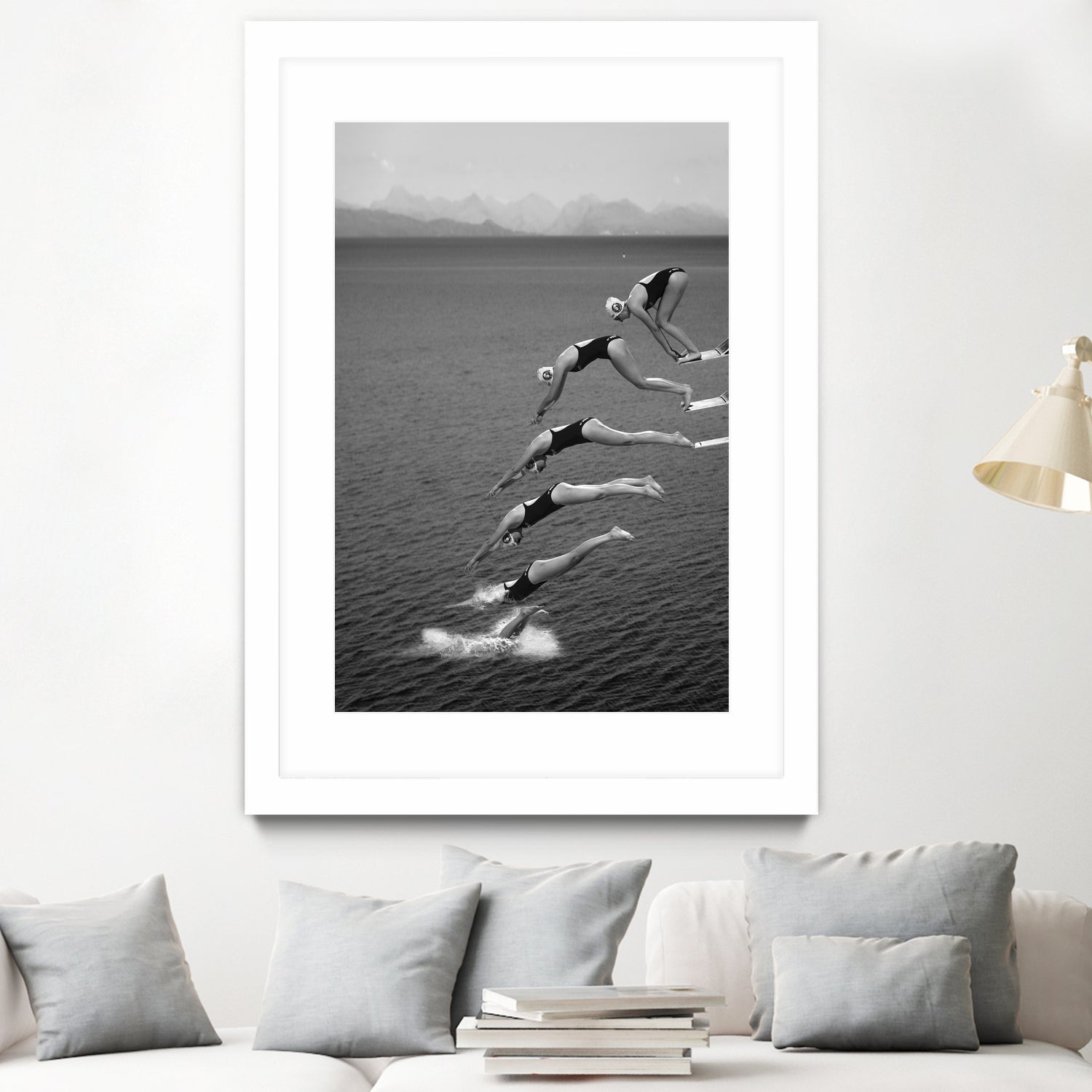 The beauty of diving by Greetje on GIANT ART - black and white photography quick