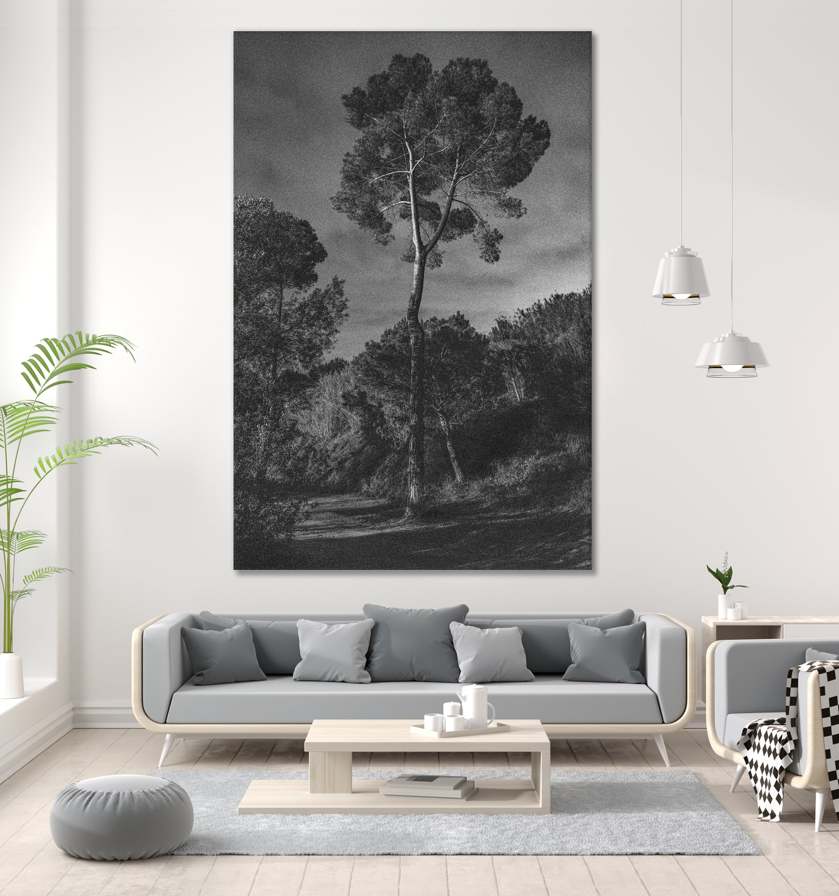 Arbores by Pepa on GIANT ART - black botanical framed canvas