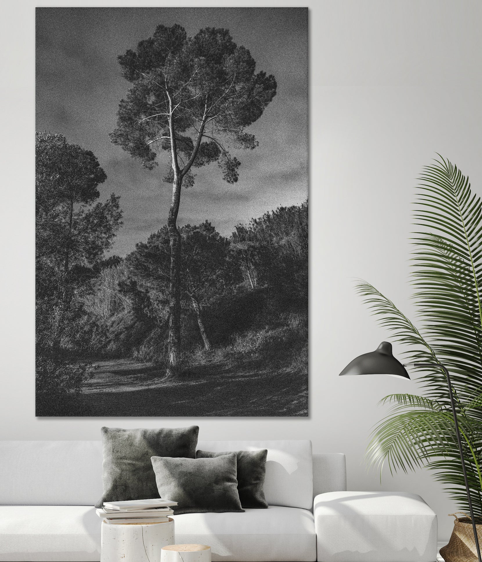 Arbores by Pepa on GIANT ART - black botanical framed canvas